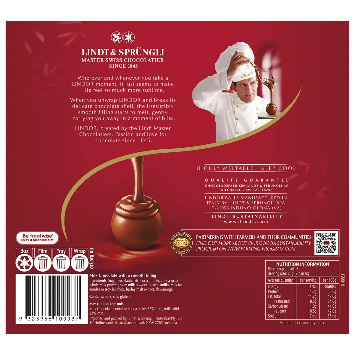 3 Lindt LINDOR Milk Chocolate Gift Box 150g, 3 of 8