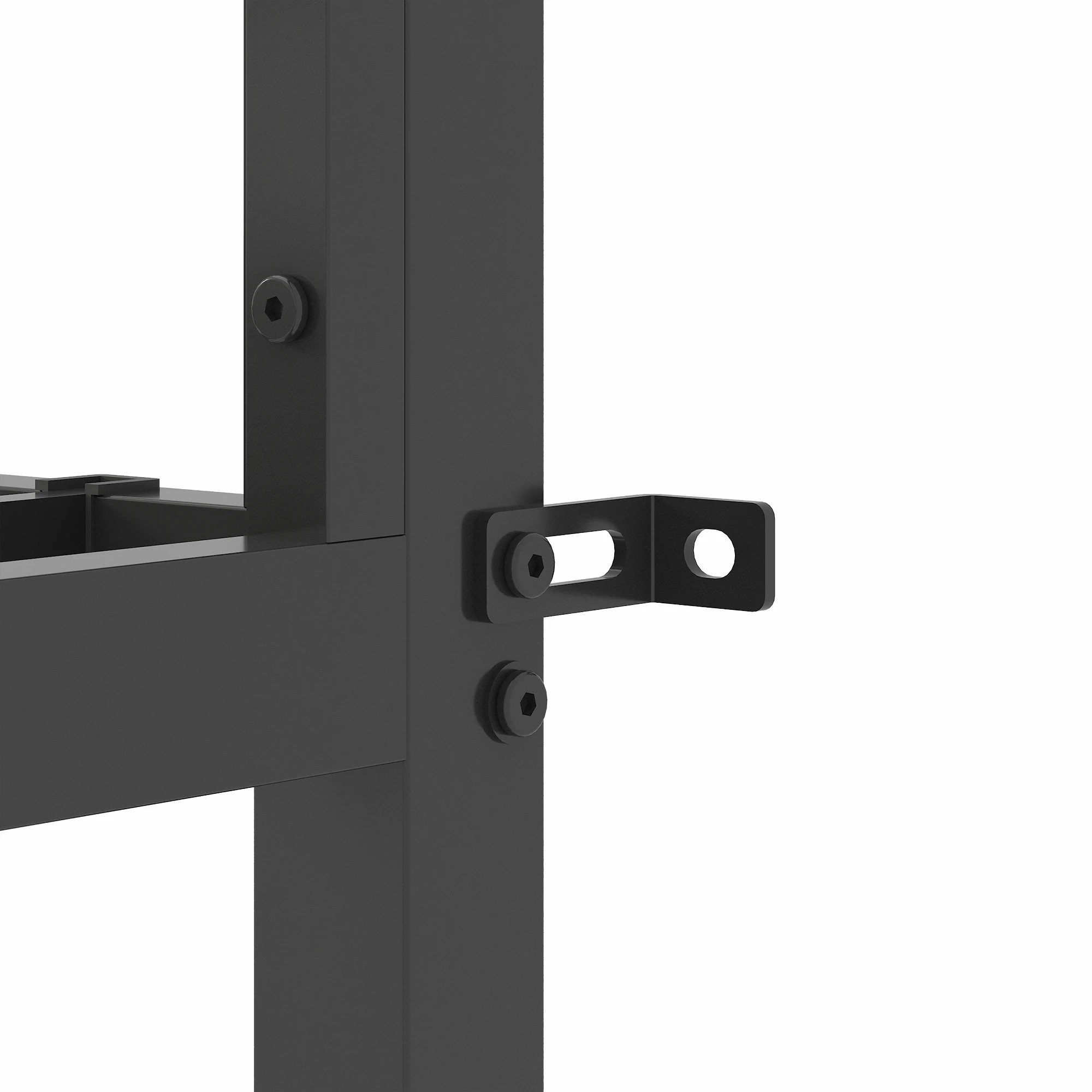 6 Advwin L-Shaped Bunk Bed with Desk Charging Station LED Light King Single - Black, 6 of 8