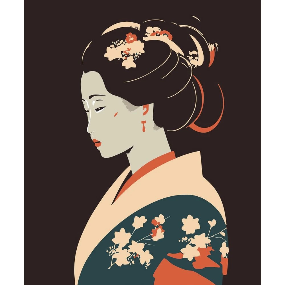 3 Reeves Intro Paint By Number 10x12" Geisha Sisters, 3 of 3
