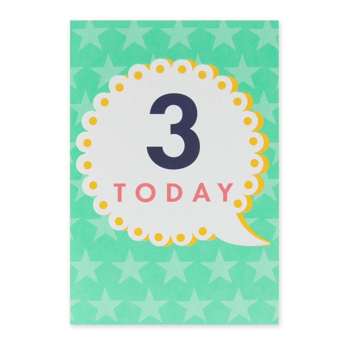 3 Connections from Hallmark 3rd Birthday Card - Colourful Speech Bubble, 3 of 3