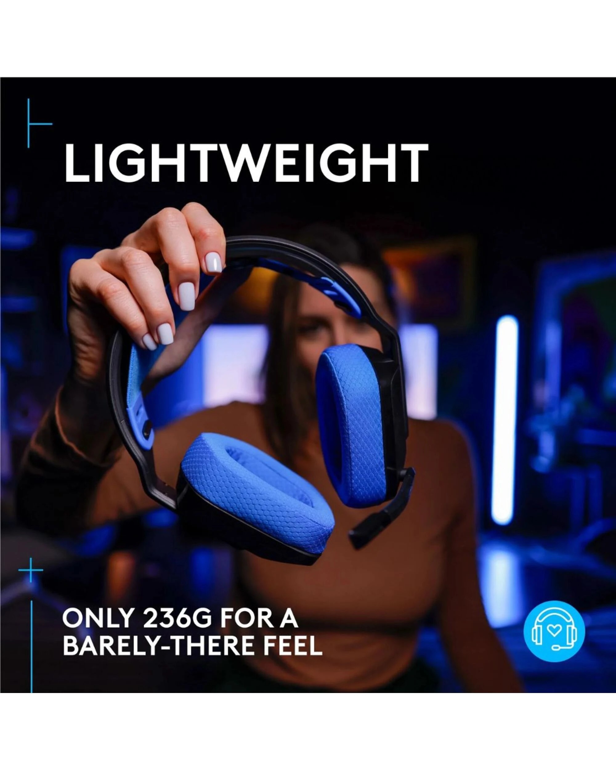 7 Logitech G G535 LIGHTSPEED Wireless Gaming Headset for PlayStation 5 939-002220 -/Blue - Black, 7 of 9
