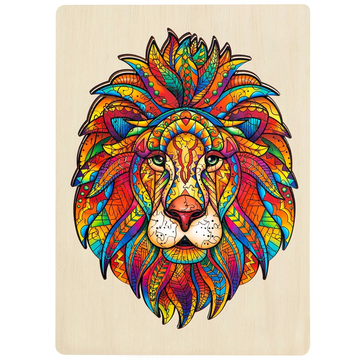 2 Puzzle Master 140 Piece Wooden Jigsaw Puzzle, Lion, 2 of 8