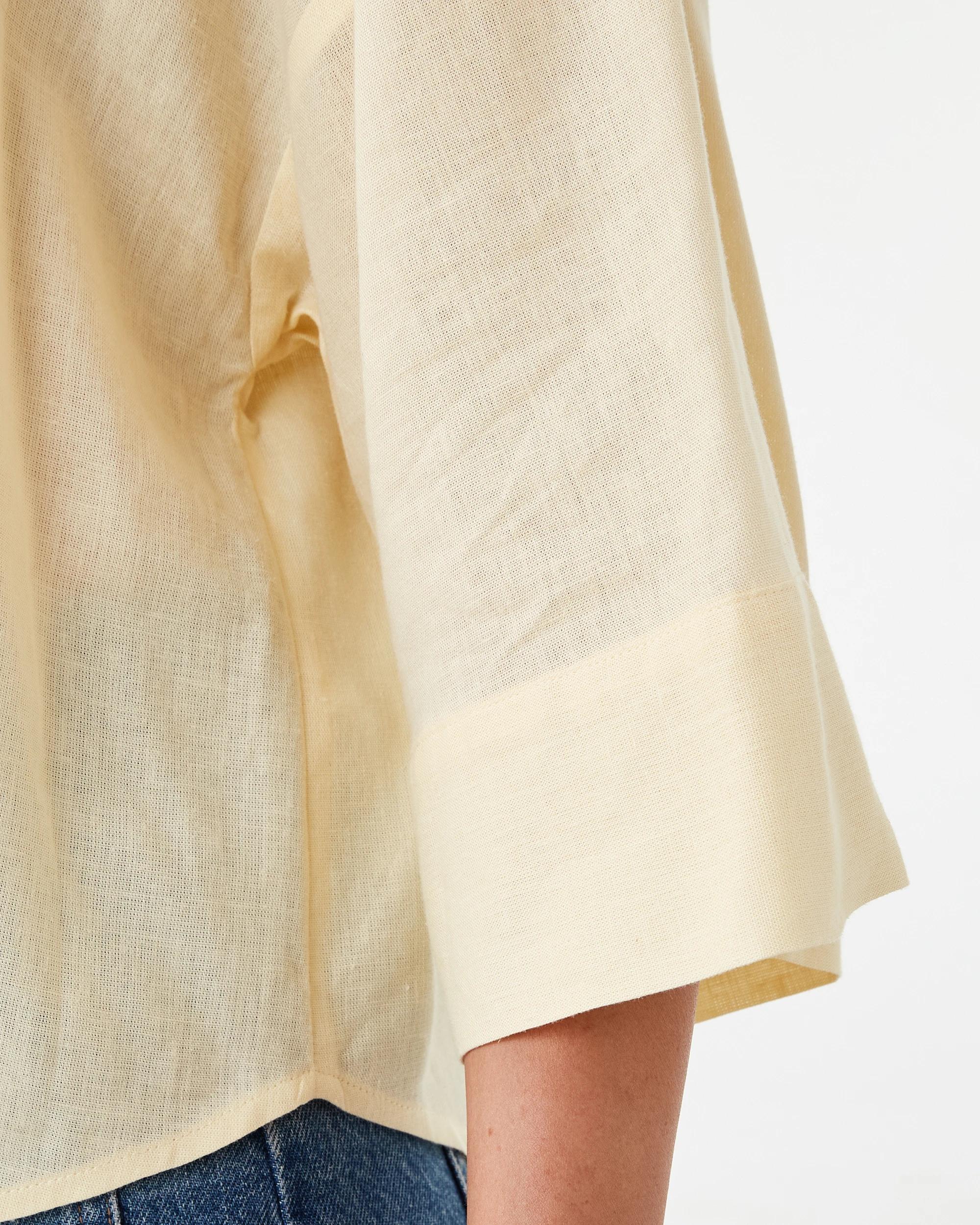 7 Long Sleeve V-Neck Dolman Shirt Fln Yellow, 7 of 8