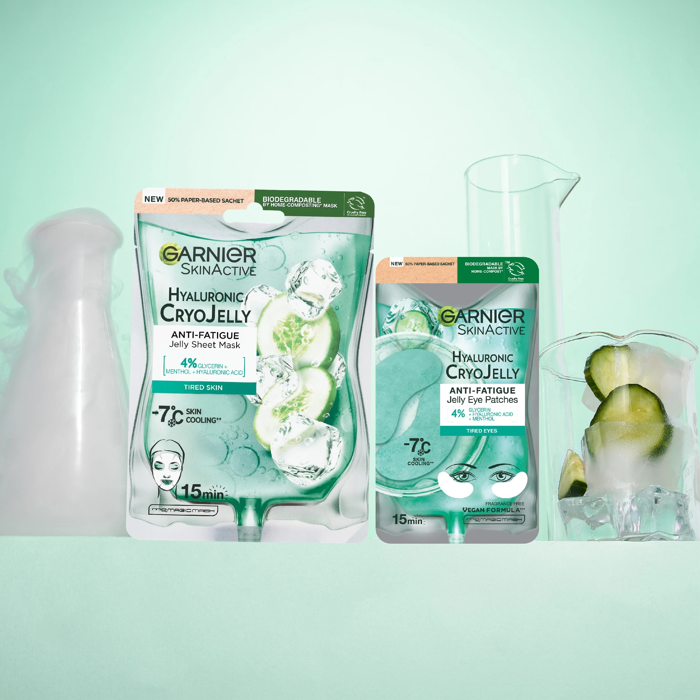6 Garnier SkinActive Anti-Fatigue Jelly Sheet Mask 27g - Hyaluronic CryoJelly, 6 of 8