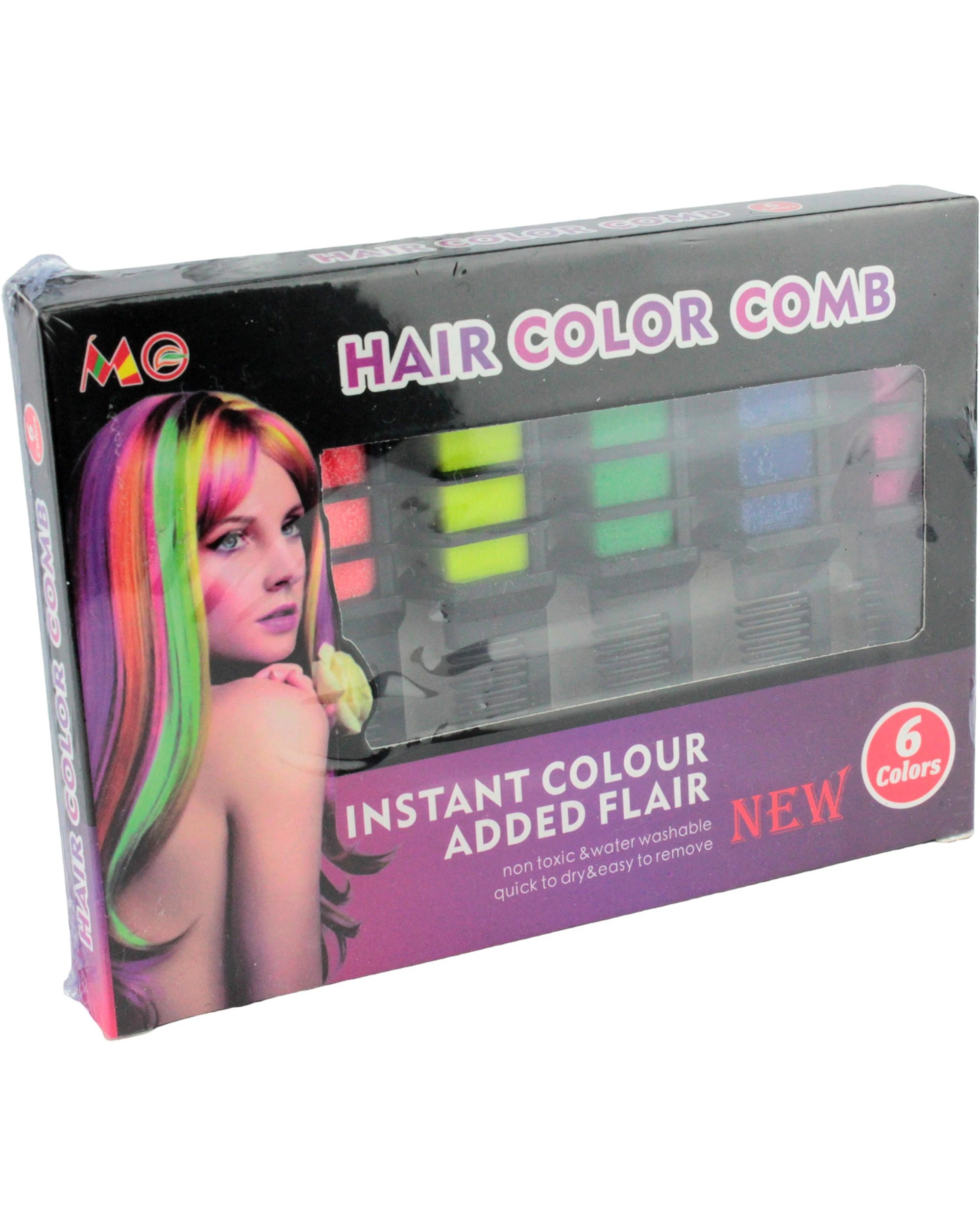 2 JD Party Washable Hair Colour Combs Pack of 6 - Multi Colour, 2 of 3