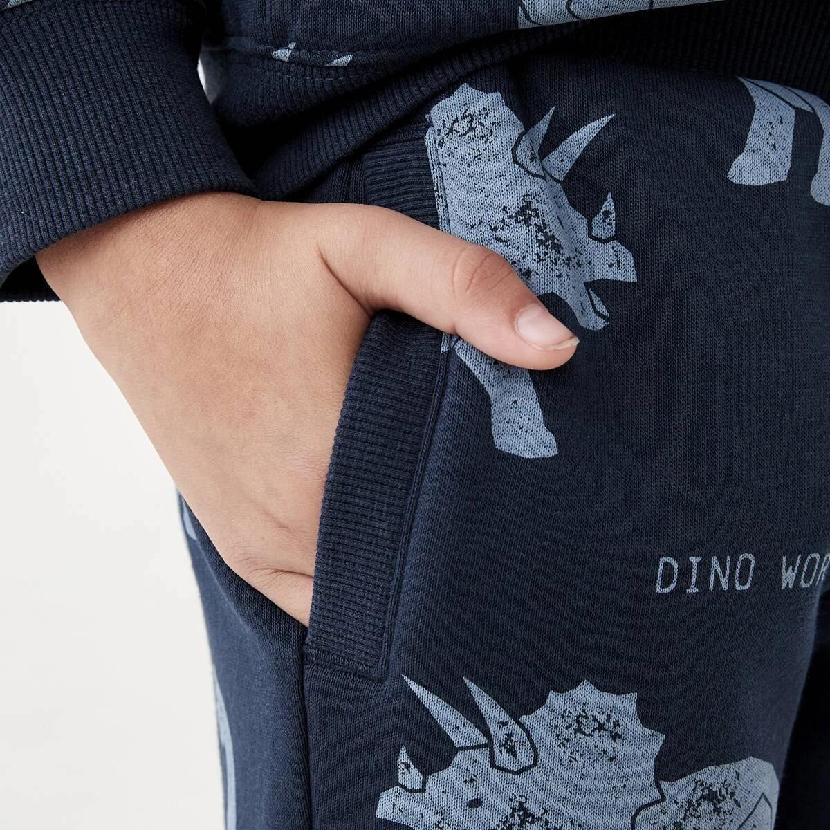 4 All Over Print Trackpants Blu Dino, 4 of 9