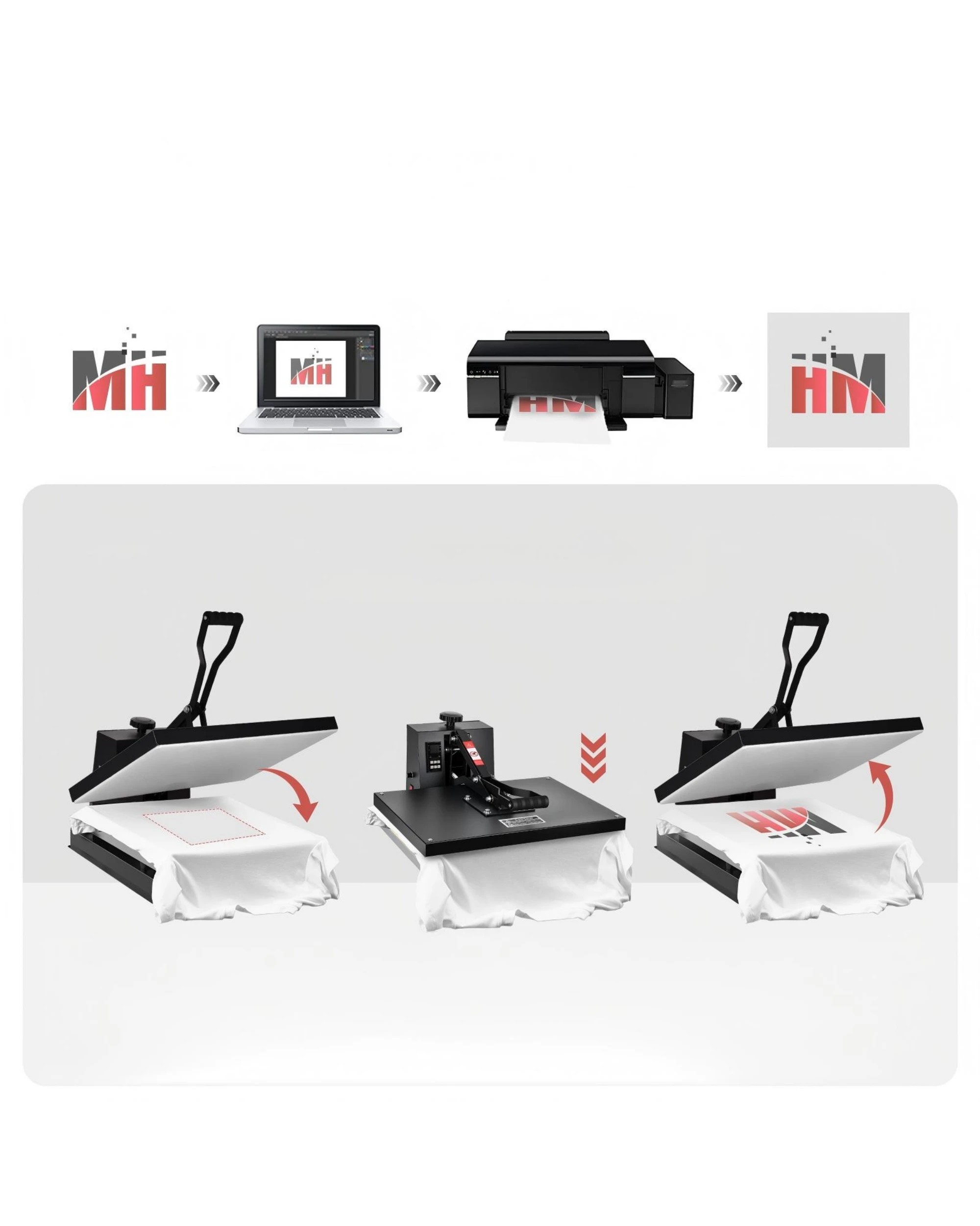 7 Advwin Heat Press Machine 40x60 High Pressure Digital - Black, 7 of 8