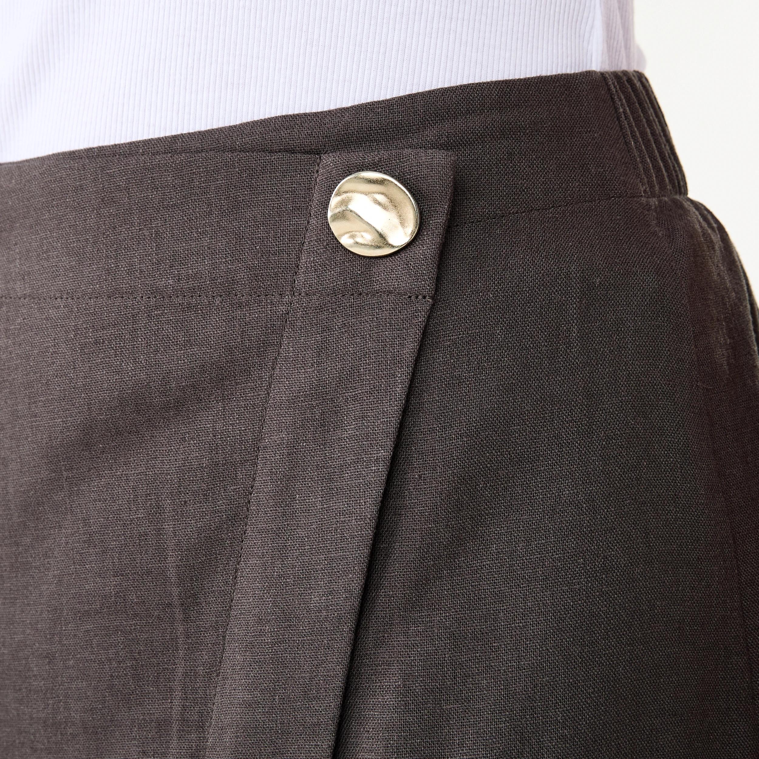 4 Button Asymmetrical Skirt DARK ESPRESSO, 4 of 5