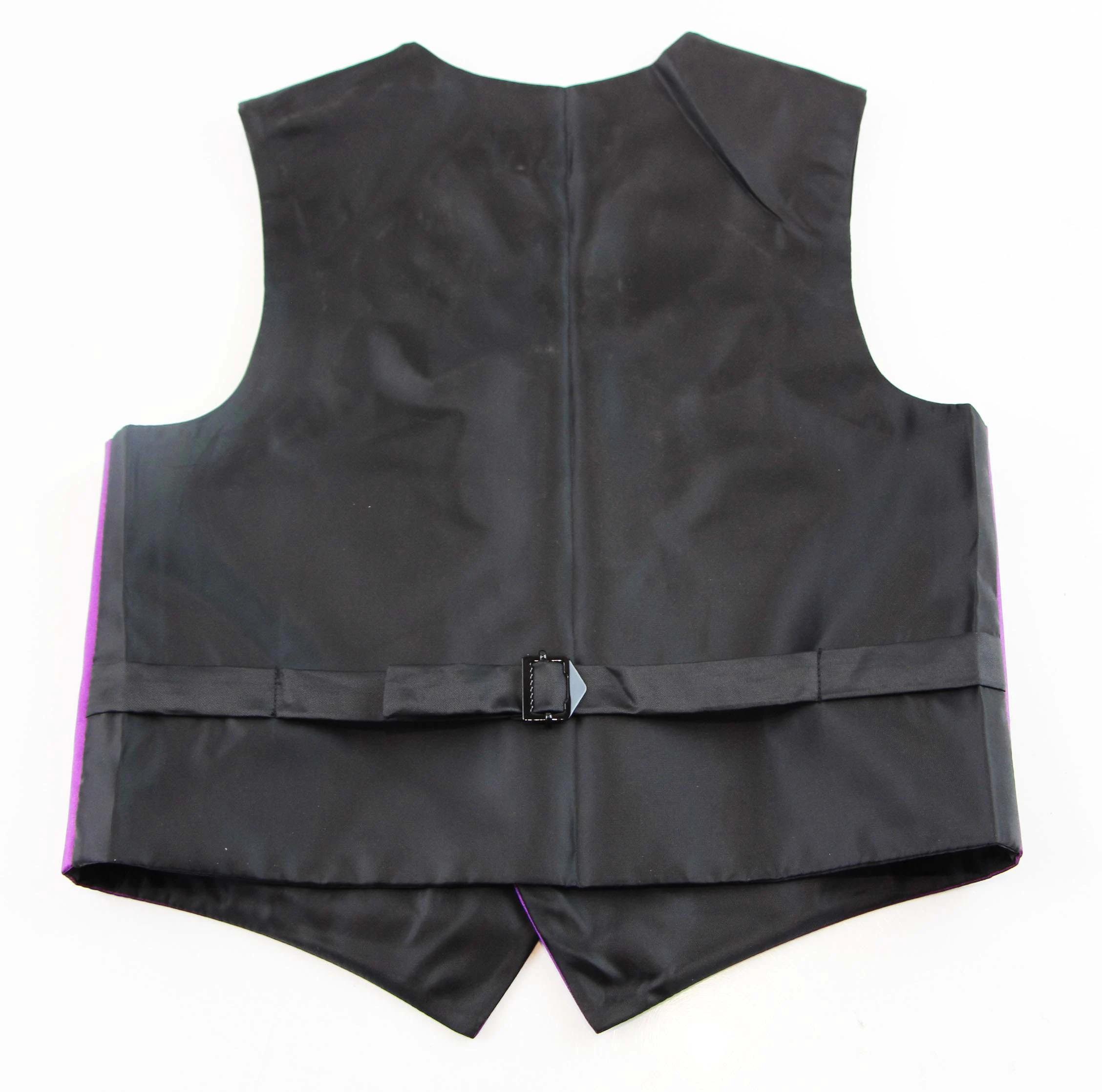 1 Zasel Boys Junior Vest Adjustable Waistcoat DARK PURPLE, 1 of 4