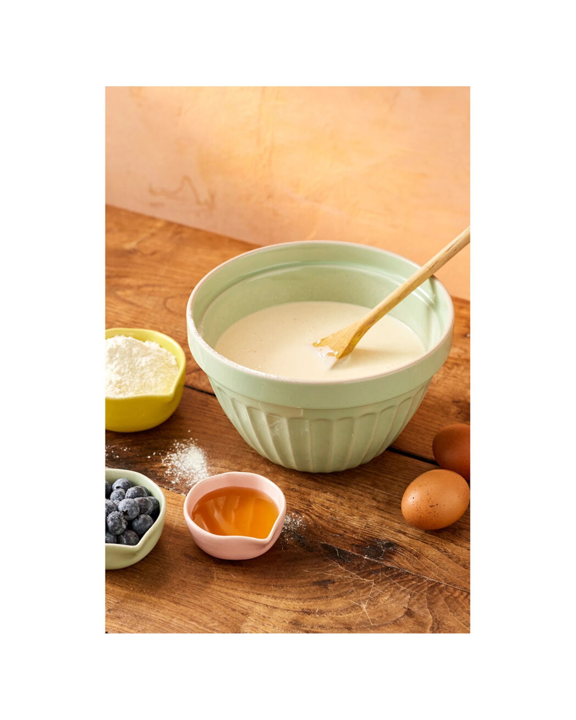 6 Jamie Oliver Big Love Proper Pudding & Mixing Bowl 1.5L Speckled Glaze - Green, 6 of 7