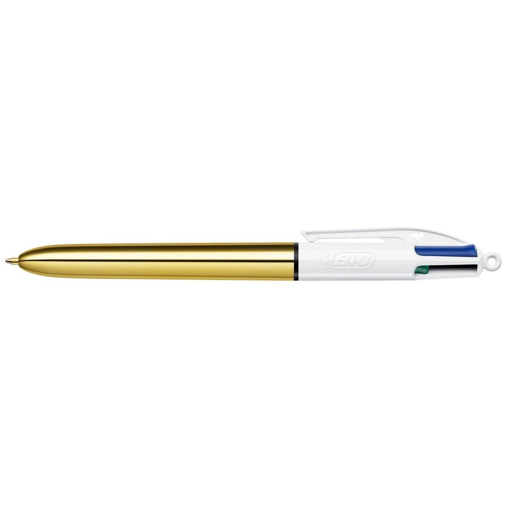 1 Bic 4-Colour Shine Ballpoint Pen Gold, 1 of 2