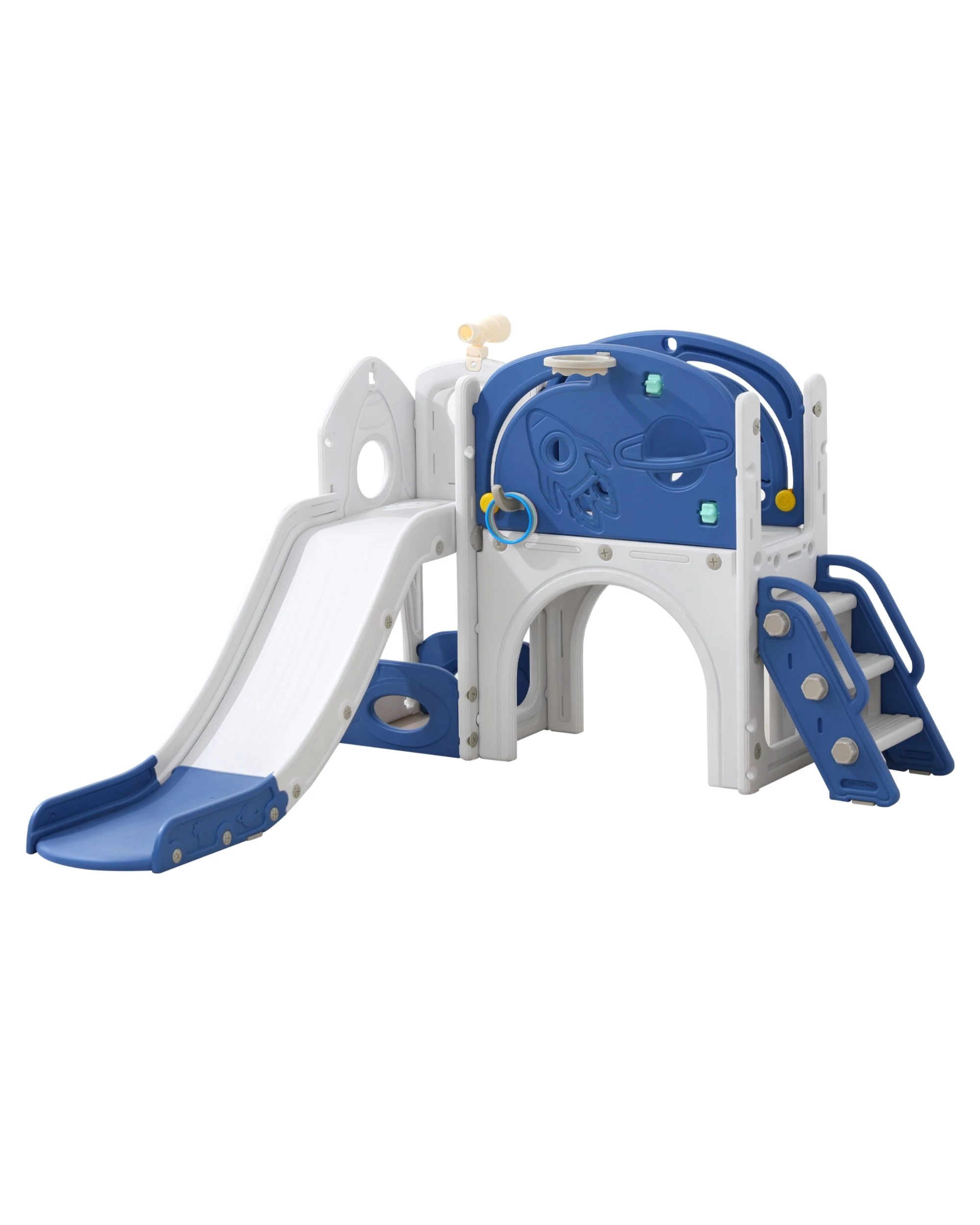 1 9 in 1 L-Shaped Toddler Slide Indoor Baby Slide Kids Playset Outdoor Playground, 1 of 10