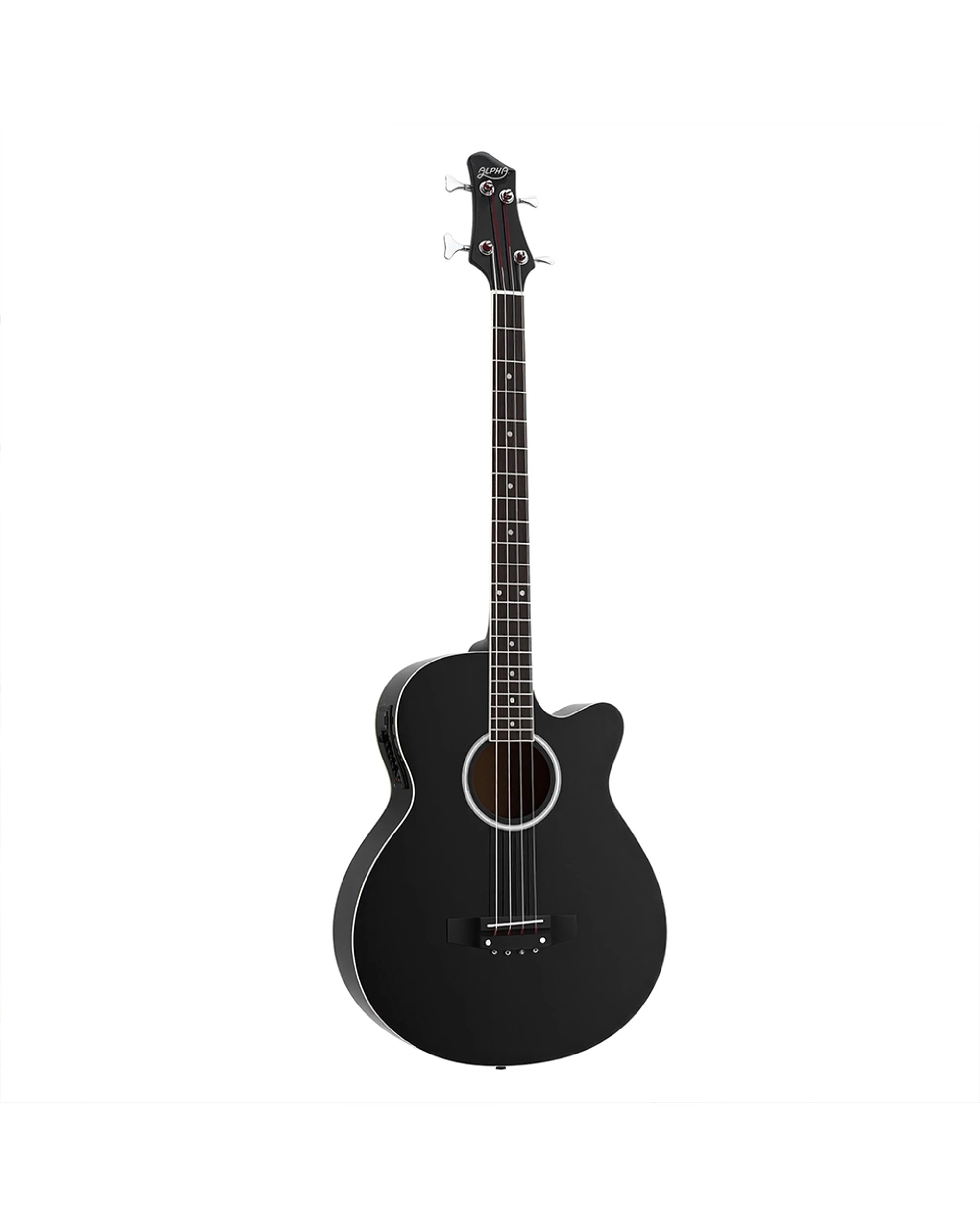 1 Alpha 43" Acoustic Bass Guitar 4-Band EQ - Black, 1 of 6