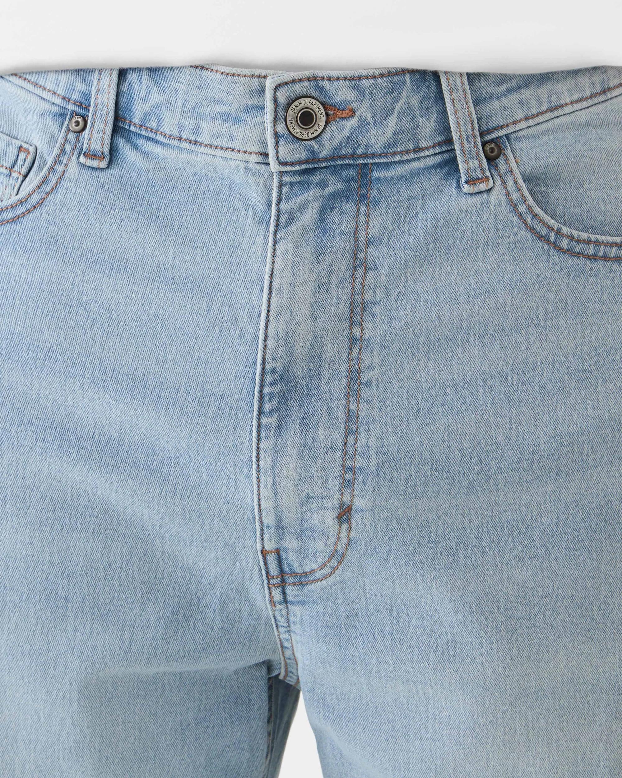 4 Straight Denim Shorts Blue Light, 4 of 6