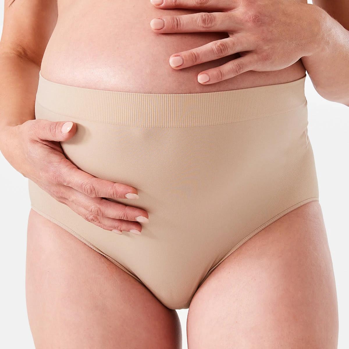 4 3 Pack Maternity Seamfree Over Bump Briefs BLACK, SOFT SAND BEIGE, BLACK, 4 of 8