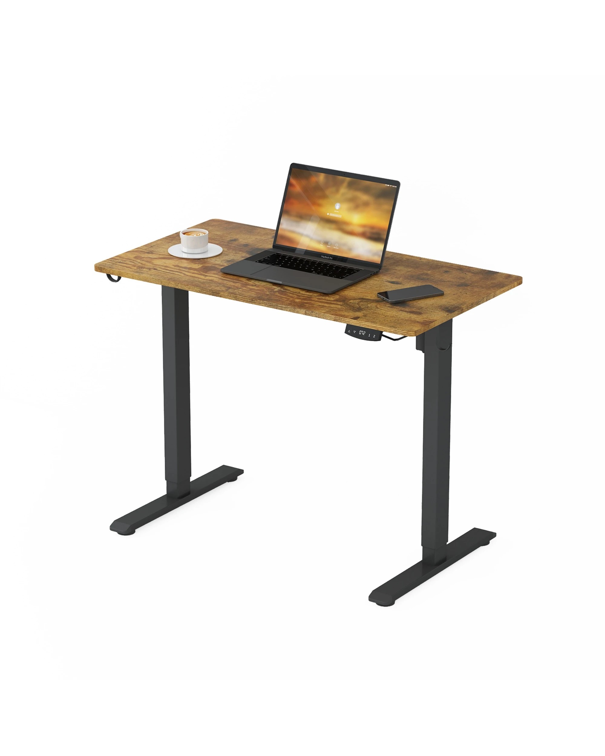 3 Advwin Electric Standing Desk Height Adjustable - Brown, 3 of 6