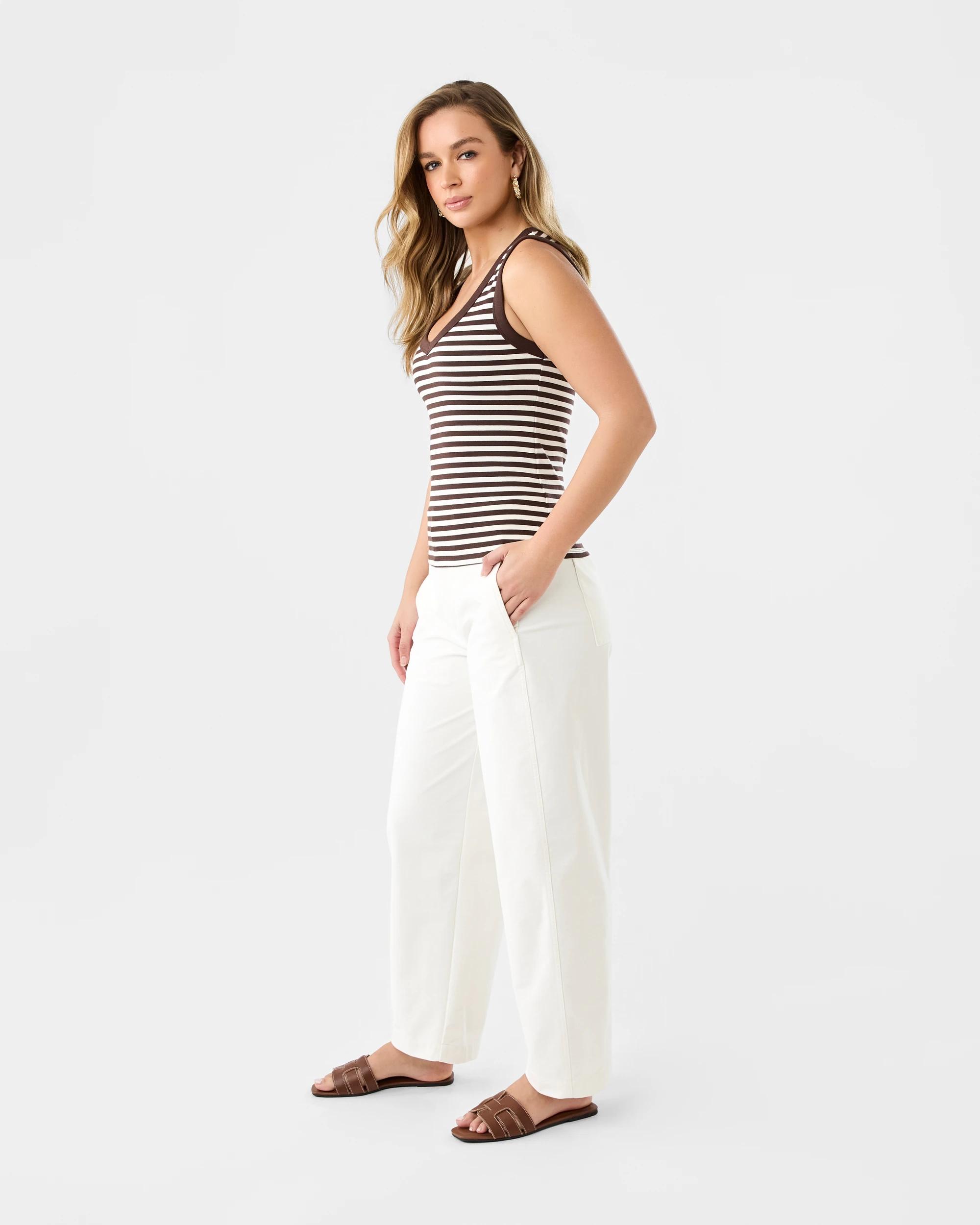 3 Barrel Leg Pants Ecru, 3 of 8