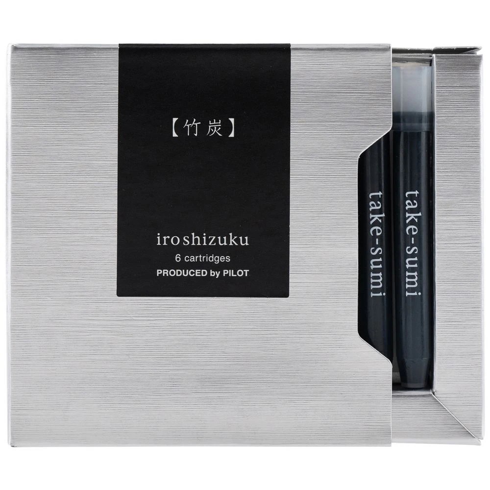 2 Iroshizuku Fountain Pen Ink Cartridge Bamboo Charcoal 6Pk, 2 of 3