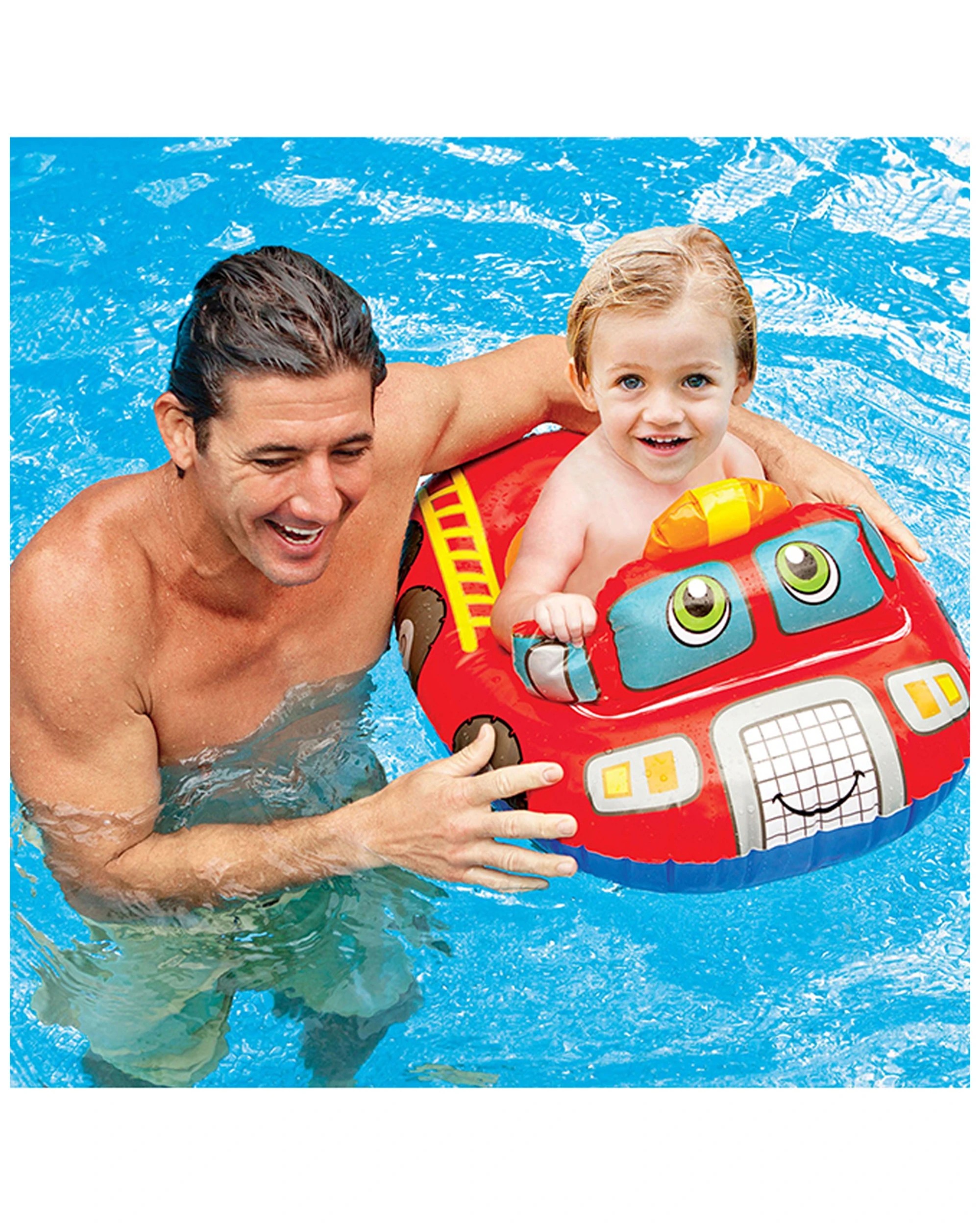 5 Intex Car Assorted Design Kids Inflatable Swimming Pool Ride On Water Floats 1 Year Plus - Multi, 5 of 7