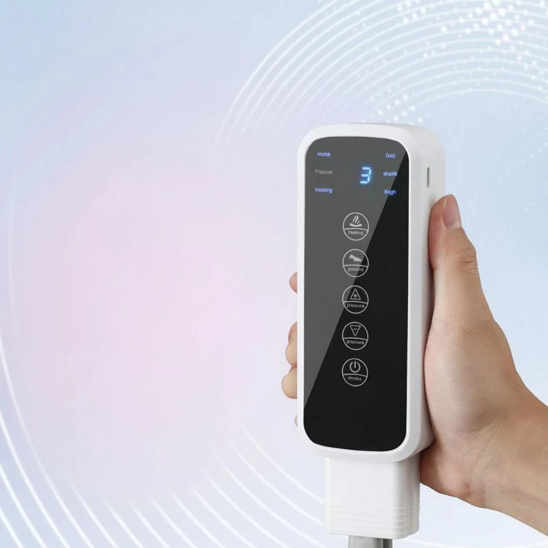 5 Livemor Foot Massager Leg Knee Massager with Air Compression 3 Massage Modes Heating - Black, 5 of 7