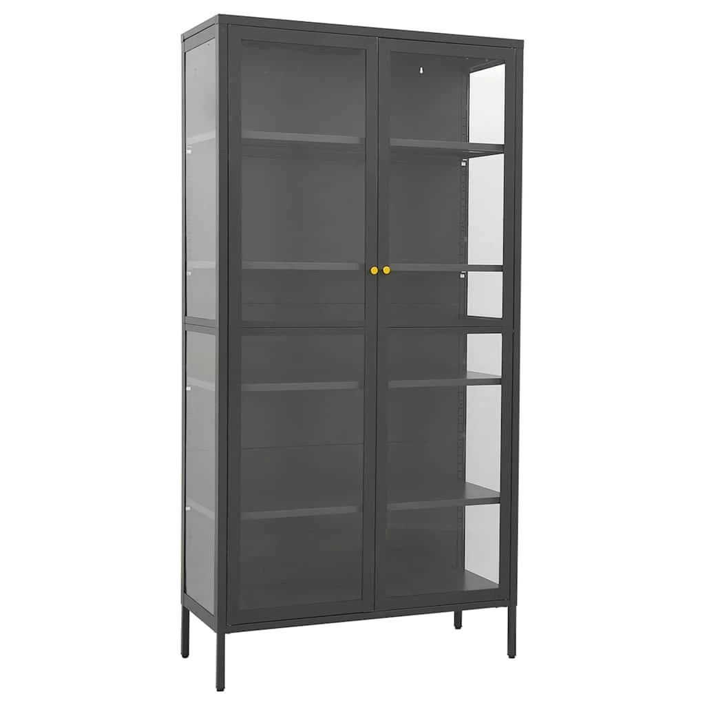 1 Vidaxl Display Cabinet - Charcoal, 1 of 10