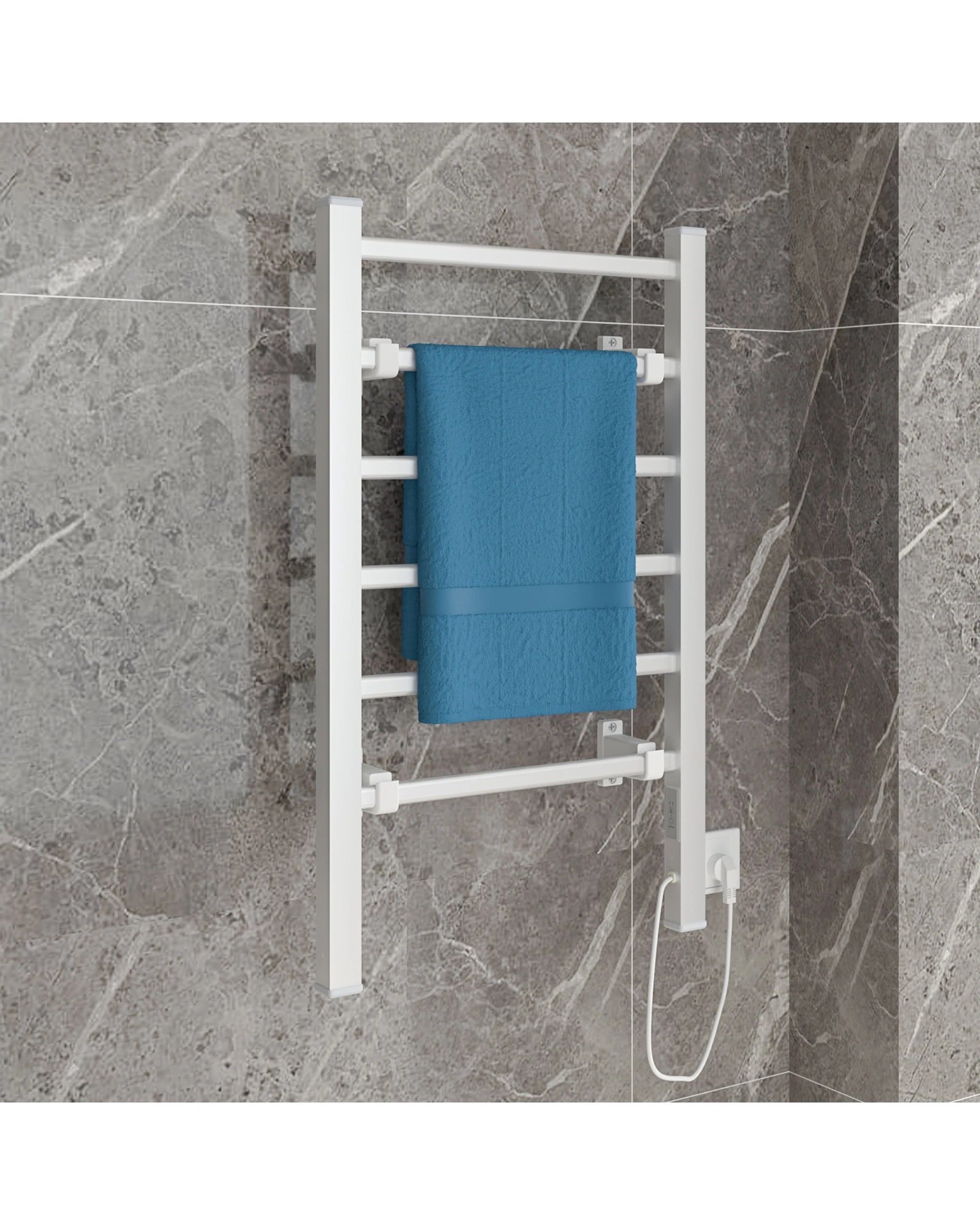 3 Advwin Electric Heated Towel Rail Tower 52.5x86cm - White, 3 of 8