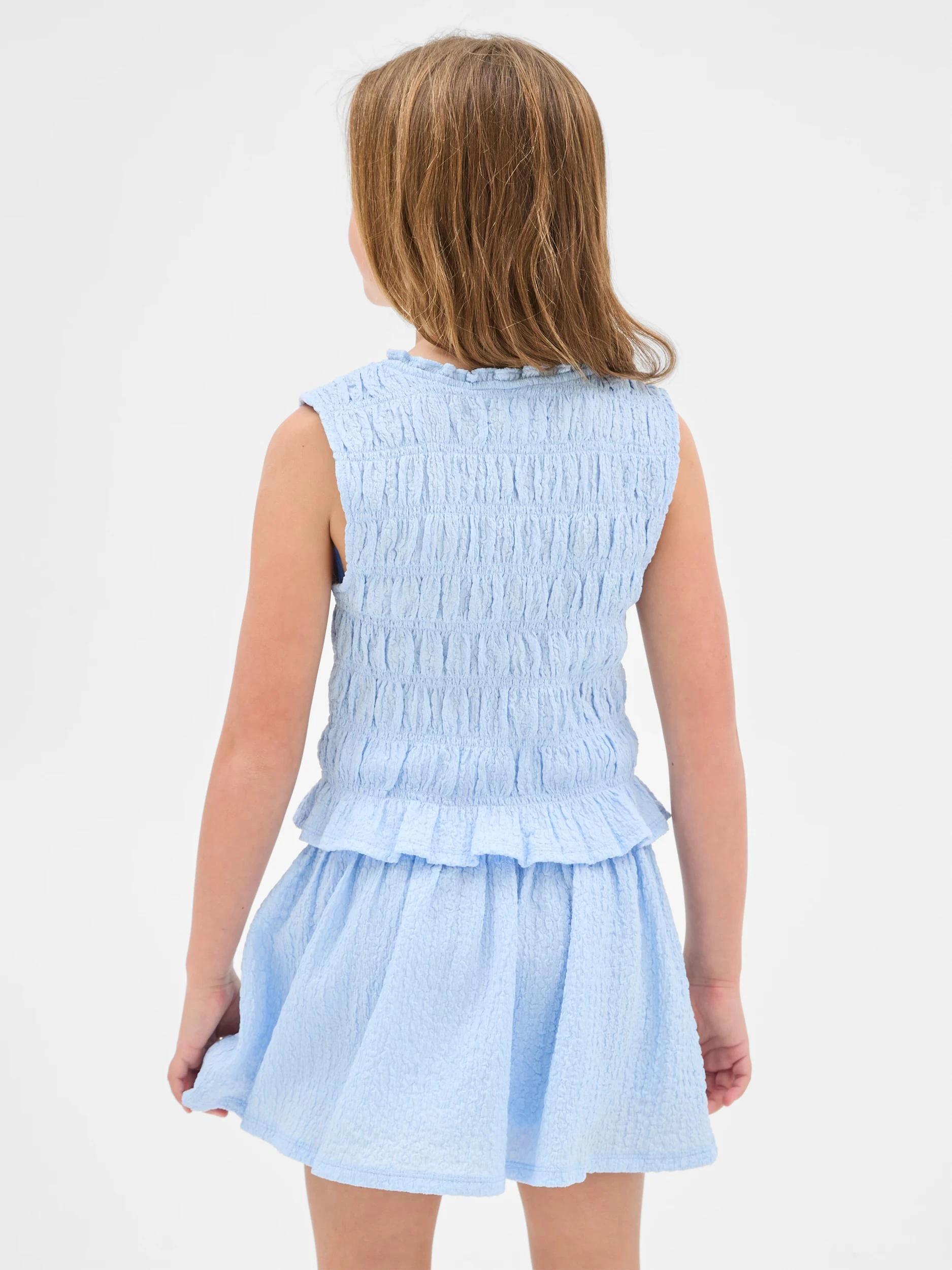 4 Target Textured Knit Shirred Tank Top TIDAL BLUE, 4 of 6