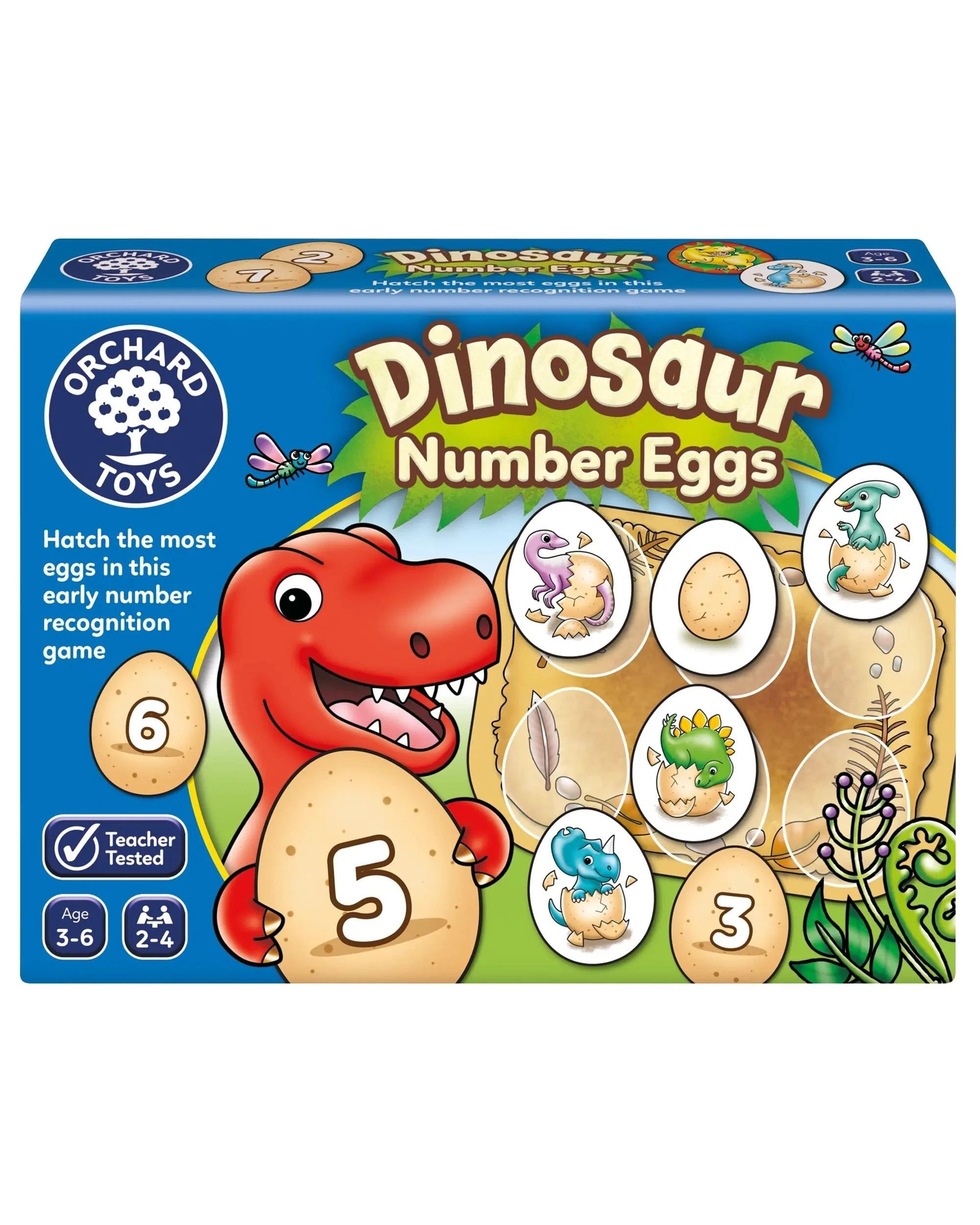 1 Orchard Toys Dinosaur Number Eggs Board Game, 1 of 6