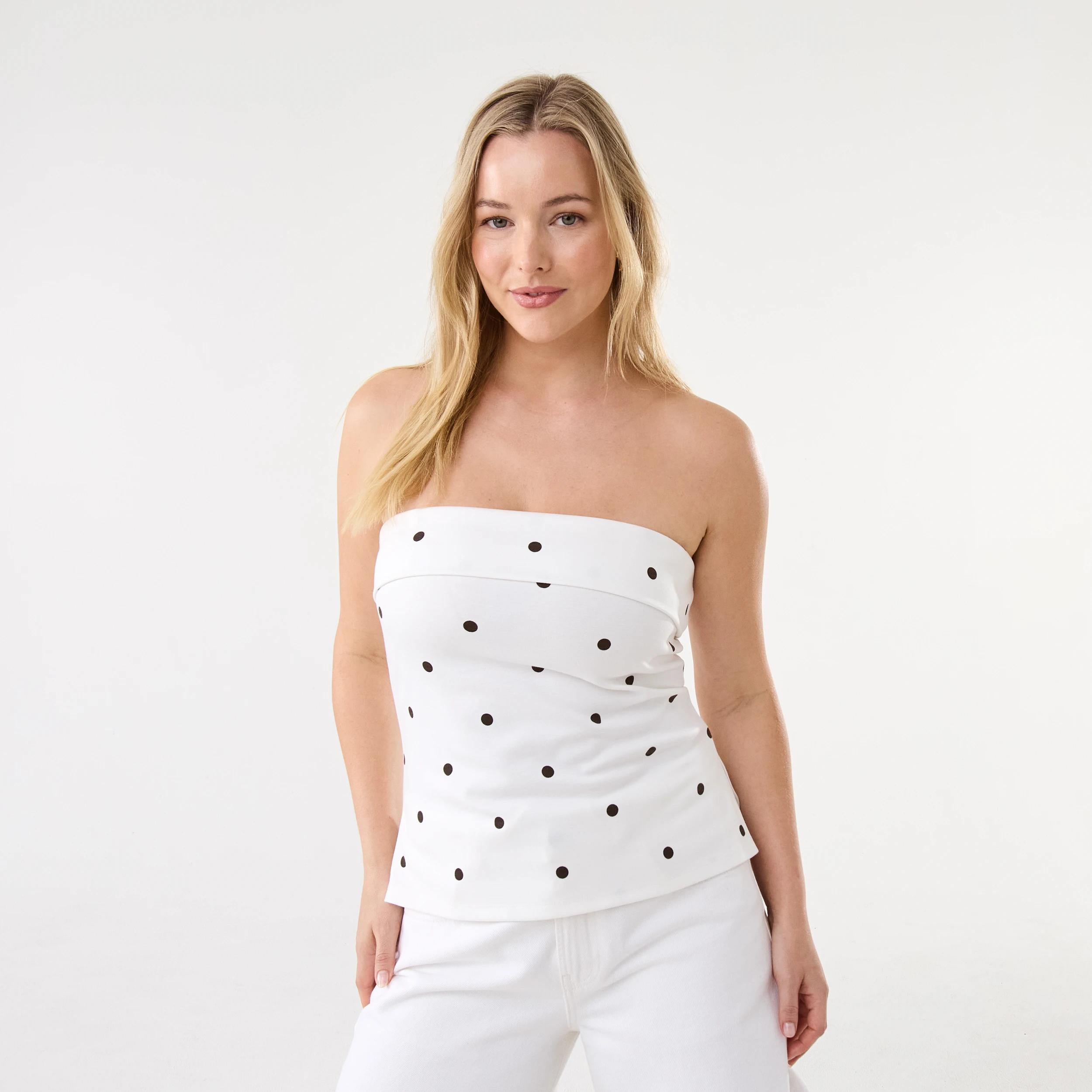 1 Sleeveless Tube Top Choc Spot, 1 of 6