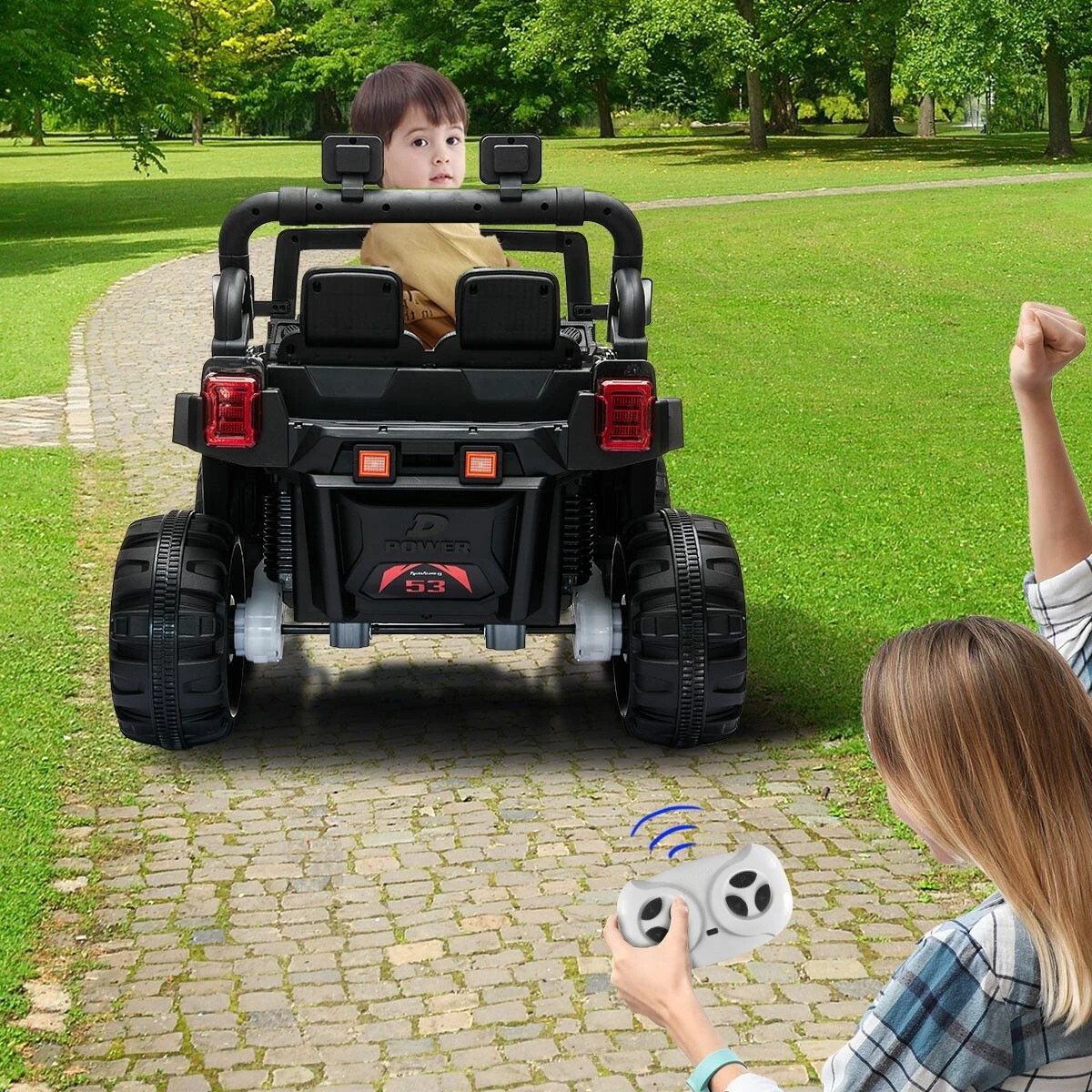 2 Kidbot Electric Ride On Car Vehicle Off Road Toy Jeep Truck for Kids Children with Parental, 2 of 5