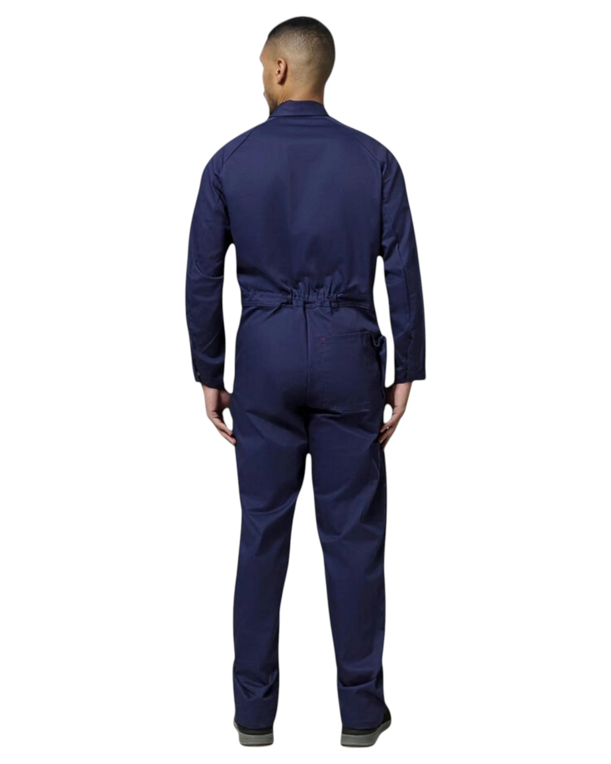 2 Hard Yakka Mens Foundations Cotton Drill Coverall NAVY, 2 of 7