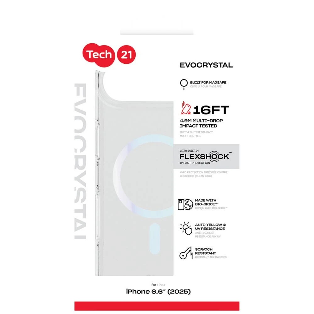 5 Tech21 EvoCrystal iPhone Air MagSafe Case Clear, 5 of 5