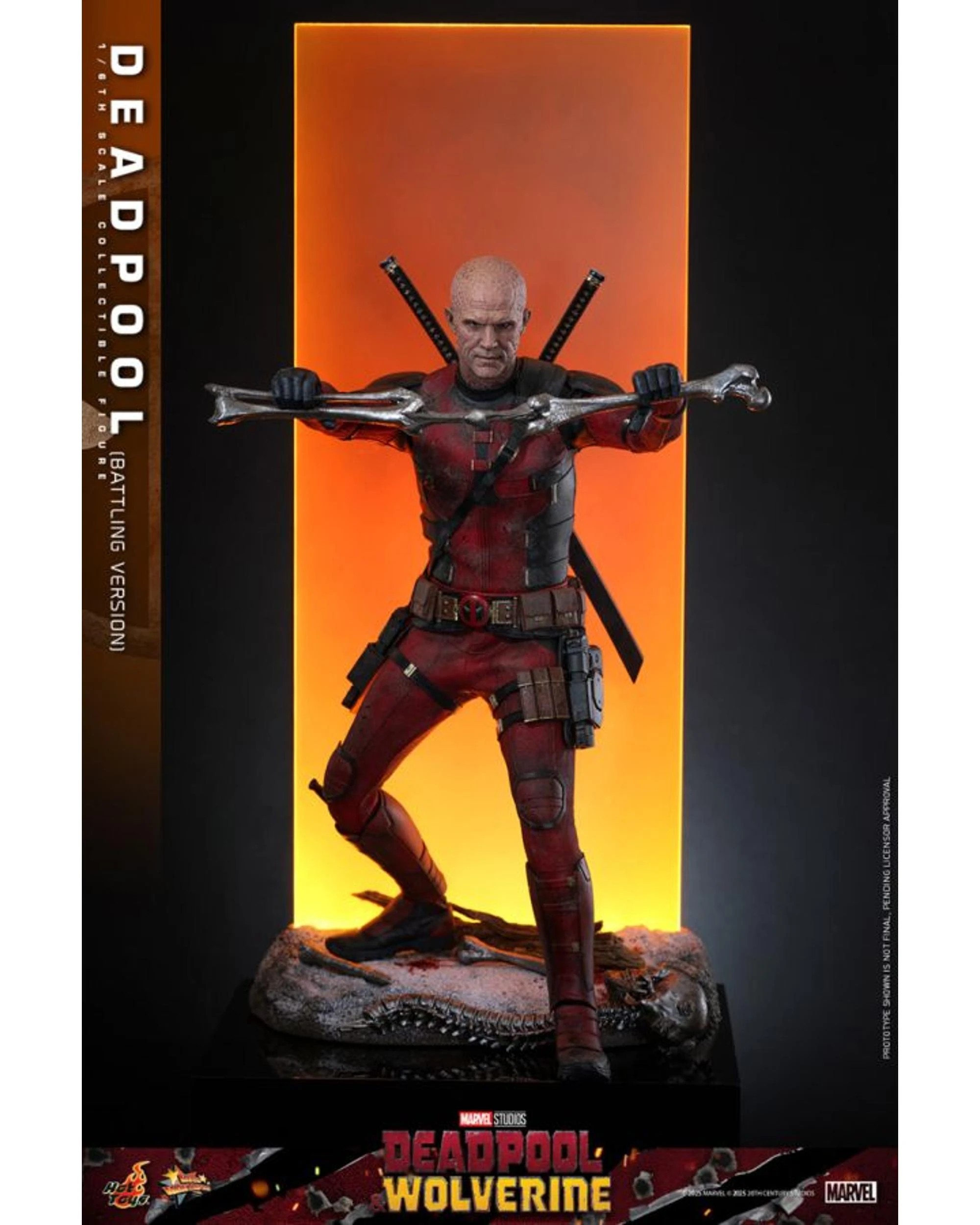 2 Hot Toys Deadpool and Wolverine Deadpool Battling 1:6 Scale Action Figure, 2 of 10