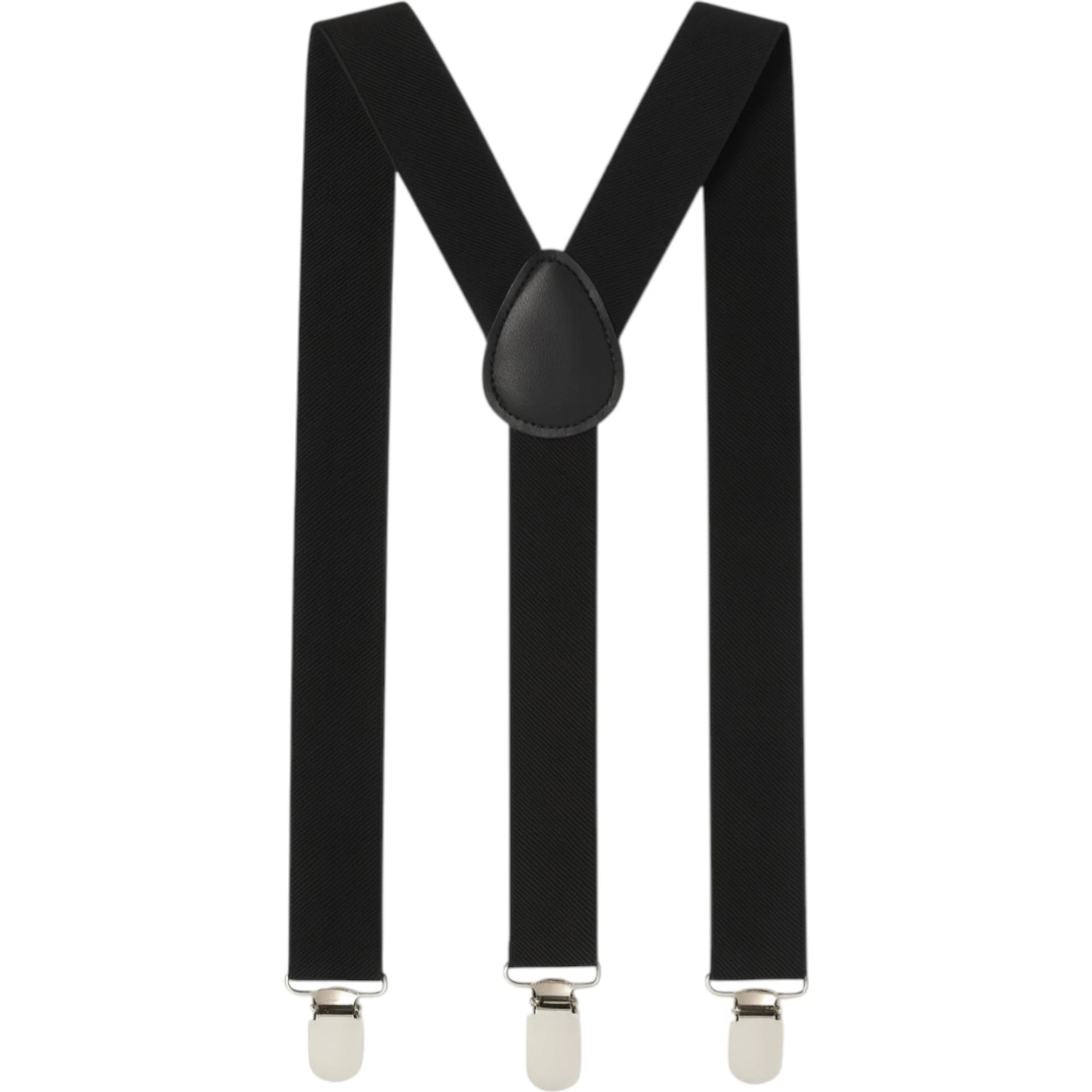 3 Zasel Mens Adjustable 100cm Suspenders - Black - Black, 3 of 3