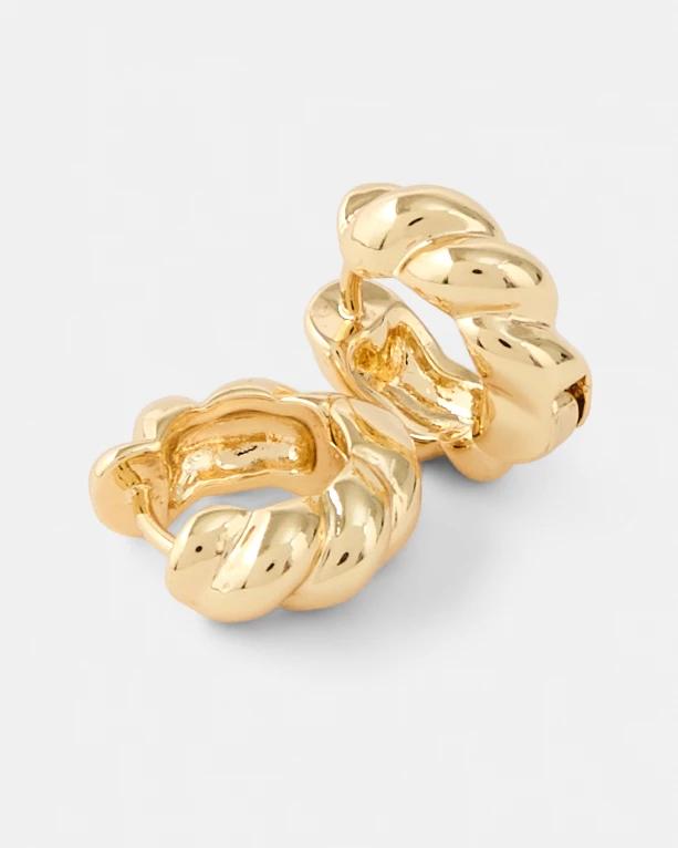 18K Gold Plated Bubble Hoop Earr