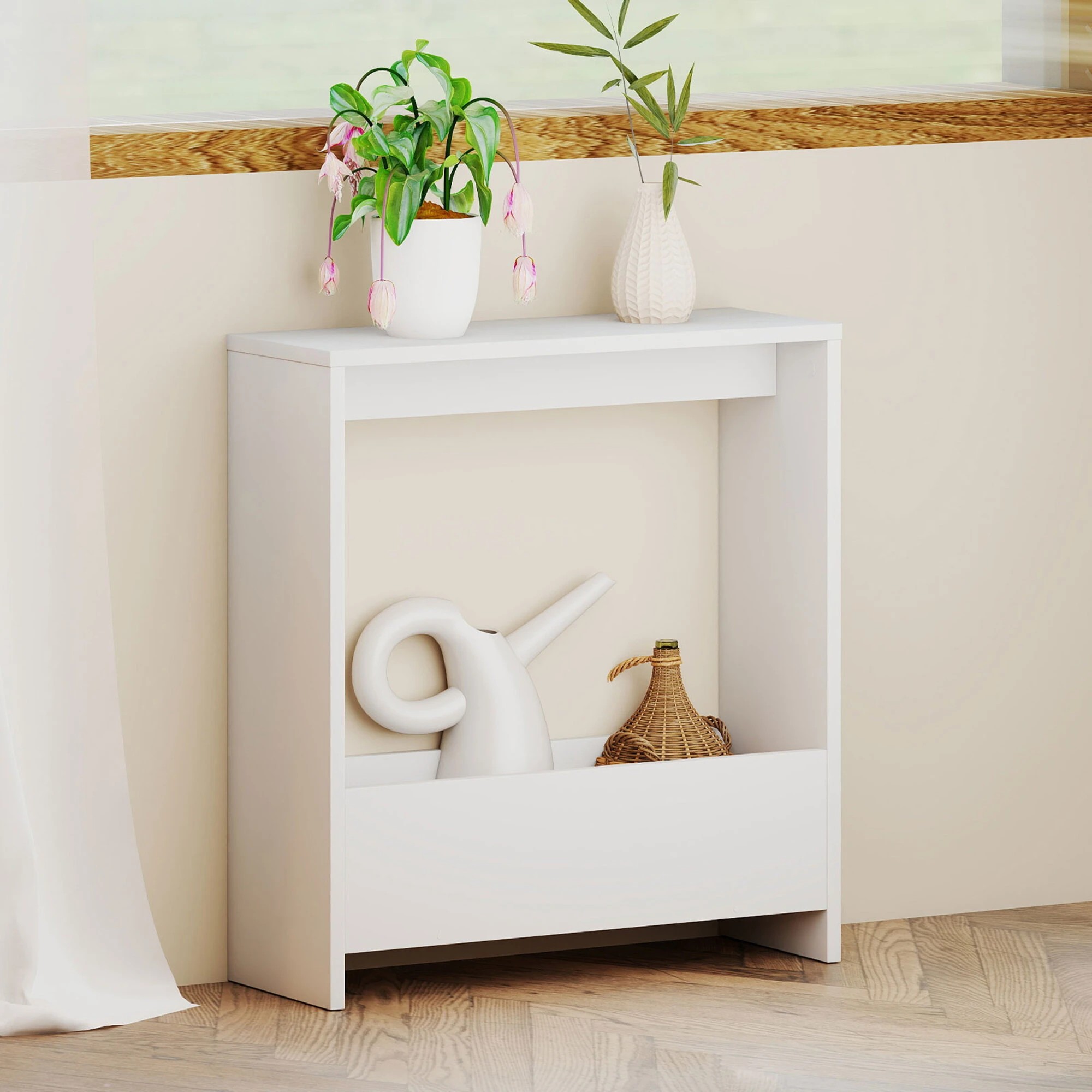 7 Levede Slim Side Table Two-Tier - White, 7 of 9