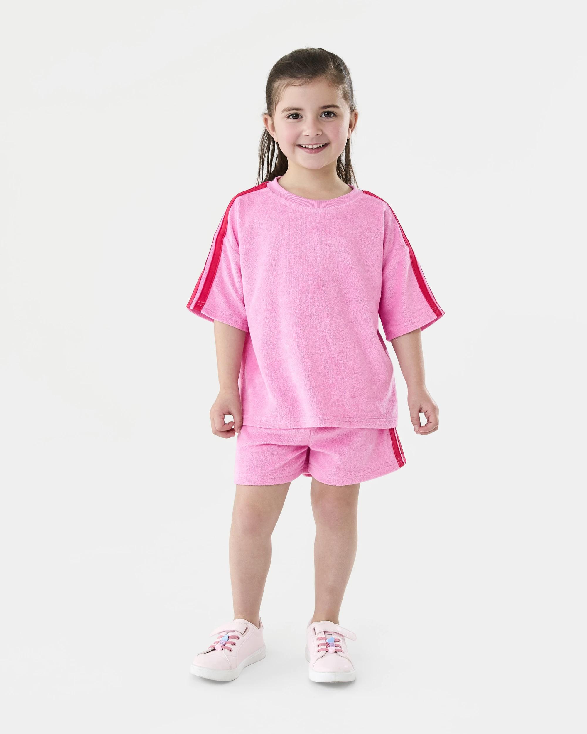 6 Short Sleeve Textured T-shirt Rose Pnk, 6 of 7