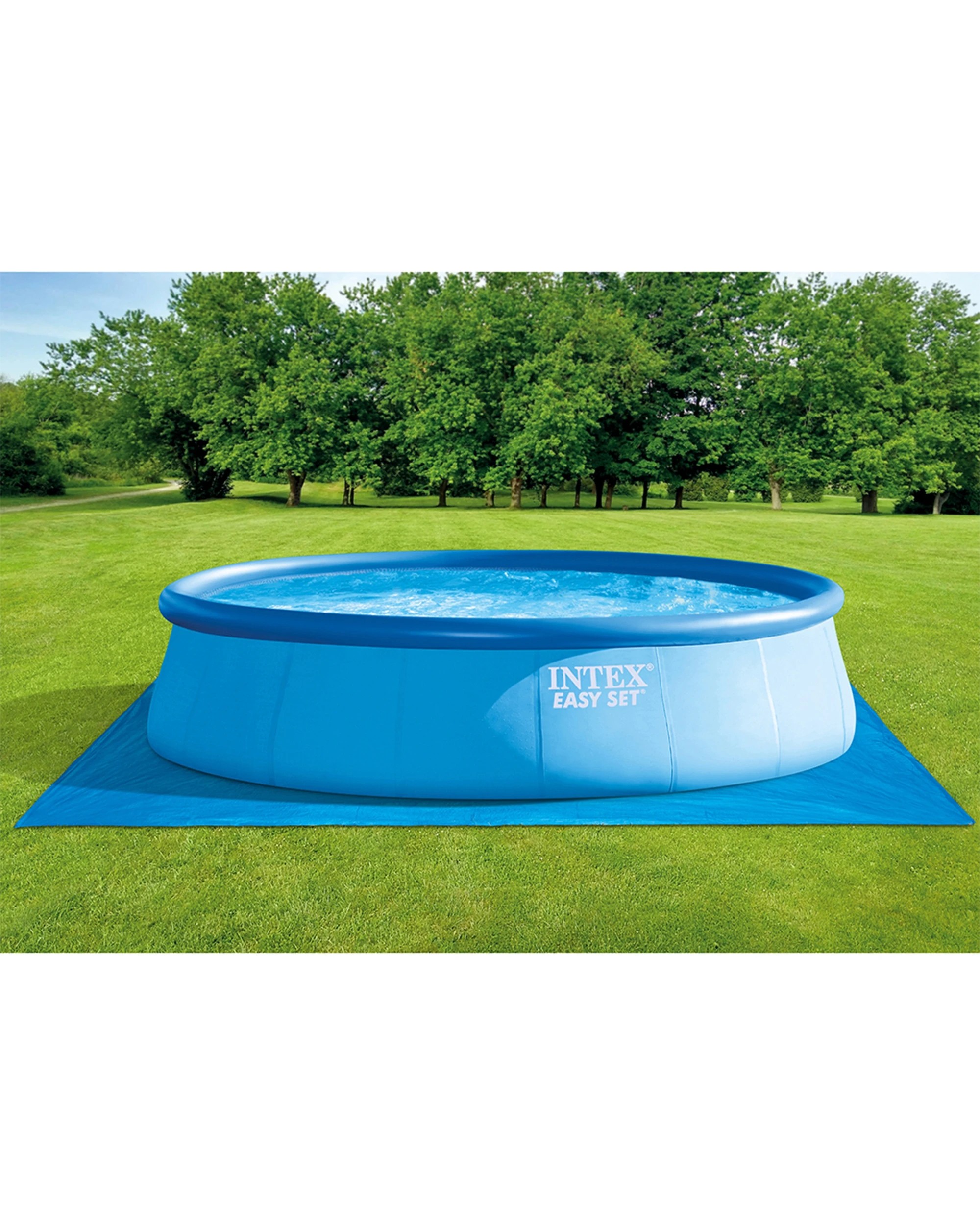 4 Intex Under Ground Cloth For 15ft Outdoor Swimming Pool - Blue, 4 of 5