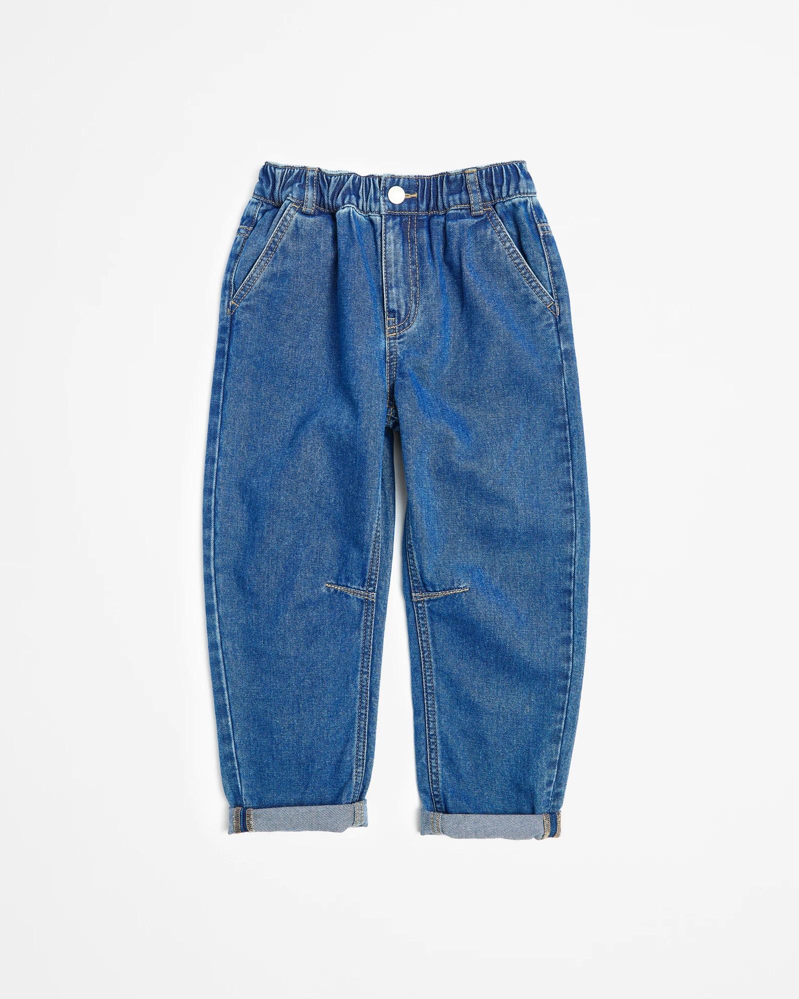 4 Target Relaxed Balloon Fit Denim Jeans DARK WASH, 4 of 6