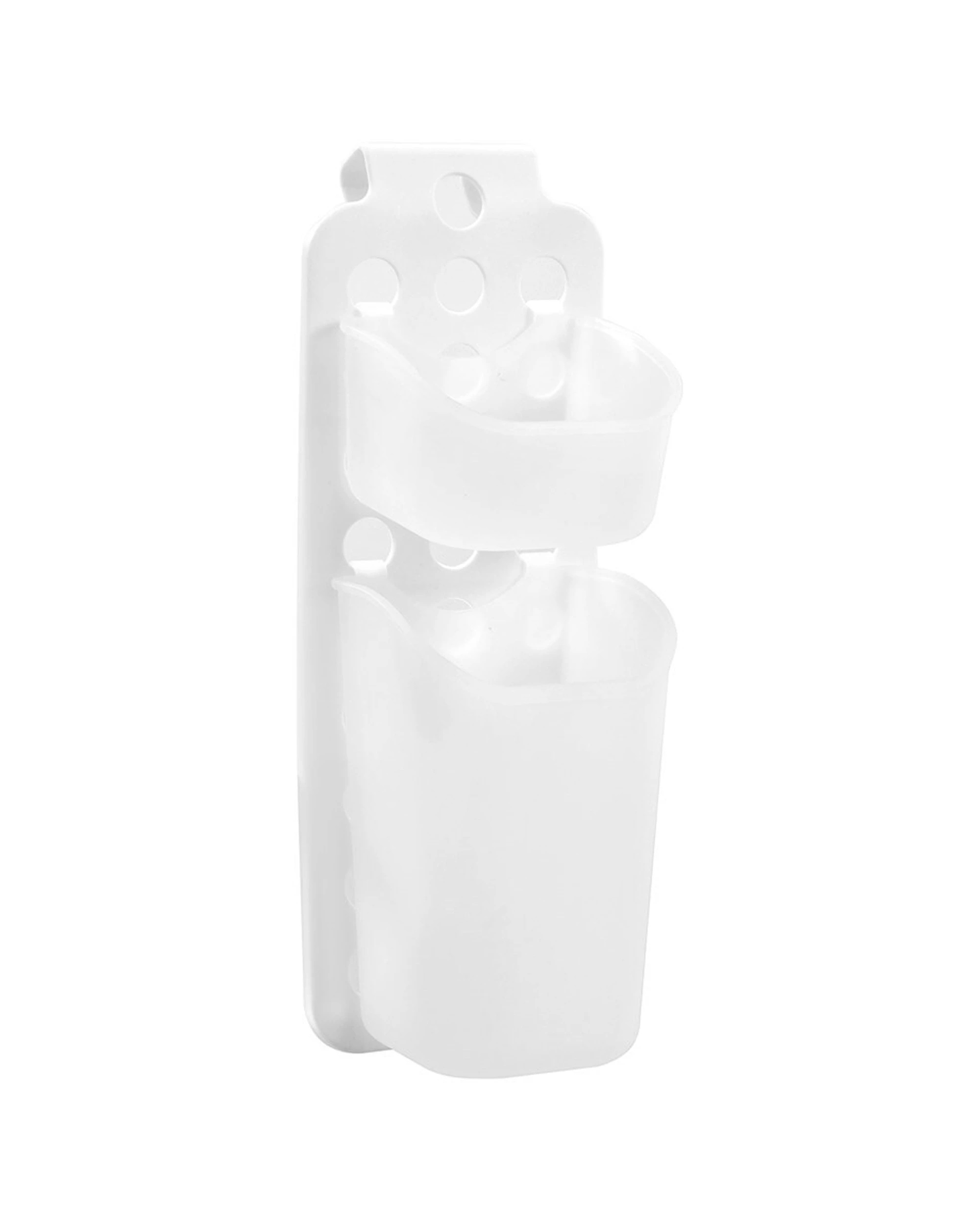 2 Boxsweden Bathroom Hanging Storage Basket Adjustable Durable 11.5x32.5cm - White, 2 of 6