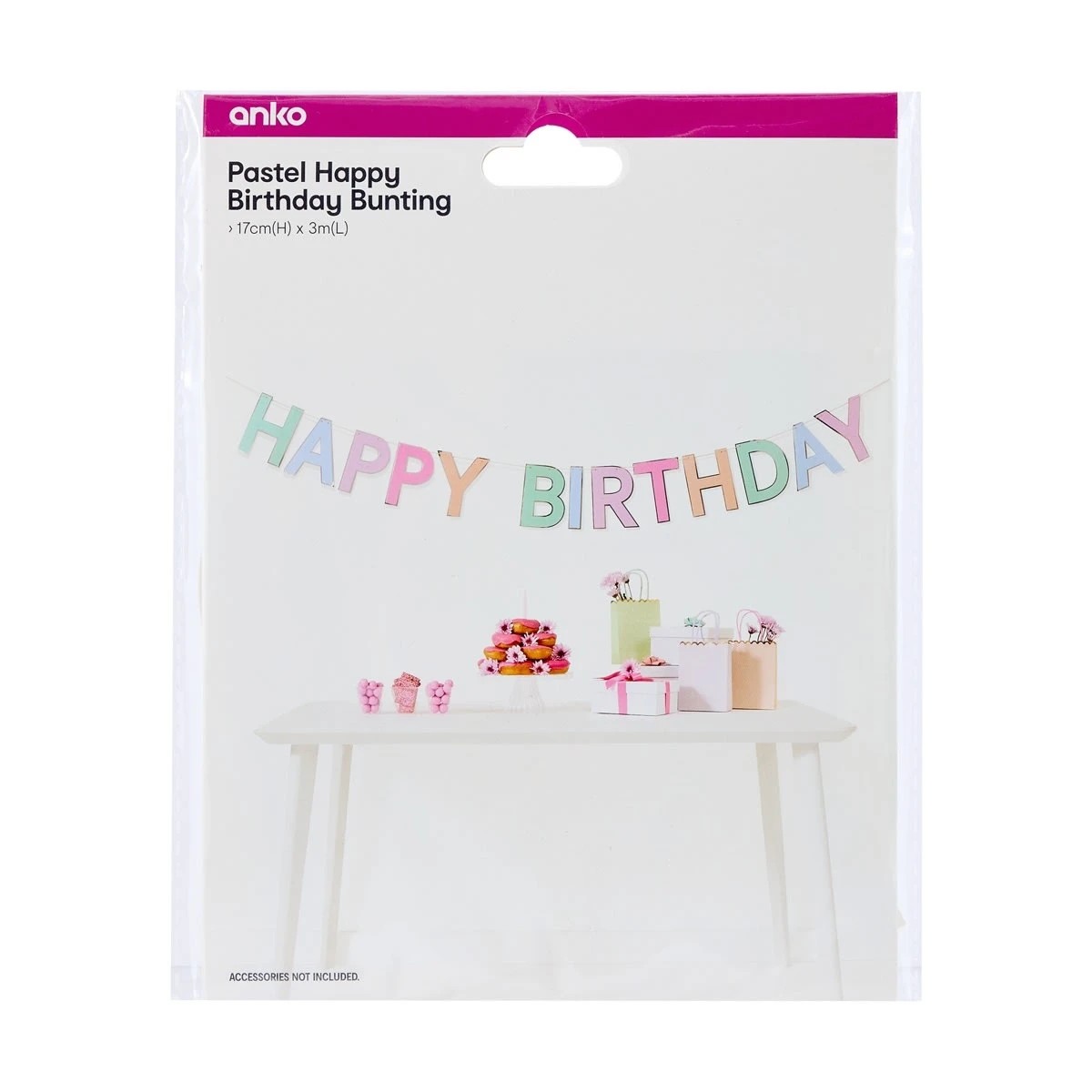 5 Pastel Happy Birthday Bunting, 5 of 5