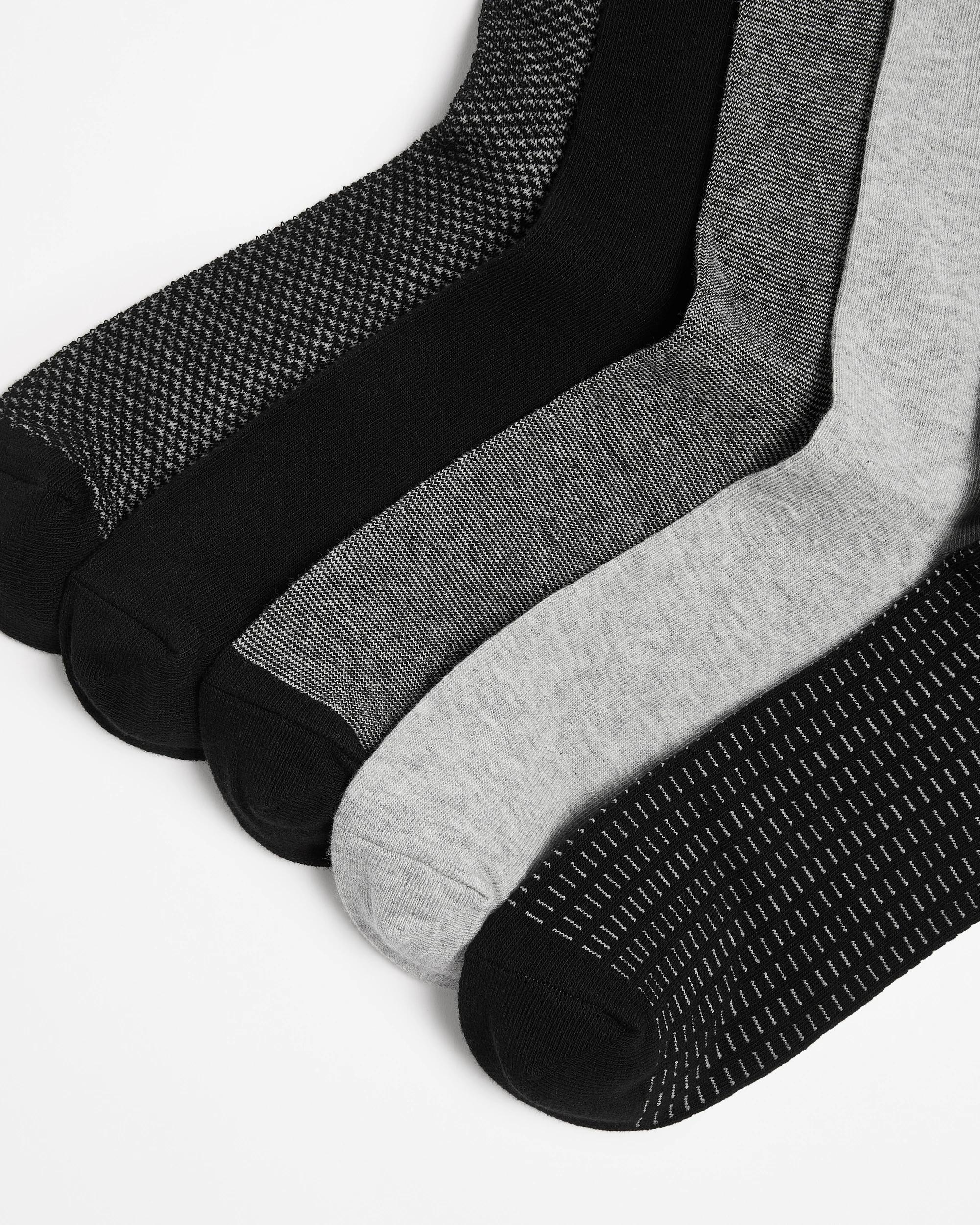 2 Mens Australian Cotton Blend Business Socks 5 Pack - Maxx MULTI/BLACK/GREY, 2 of 3