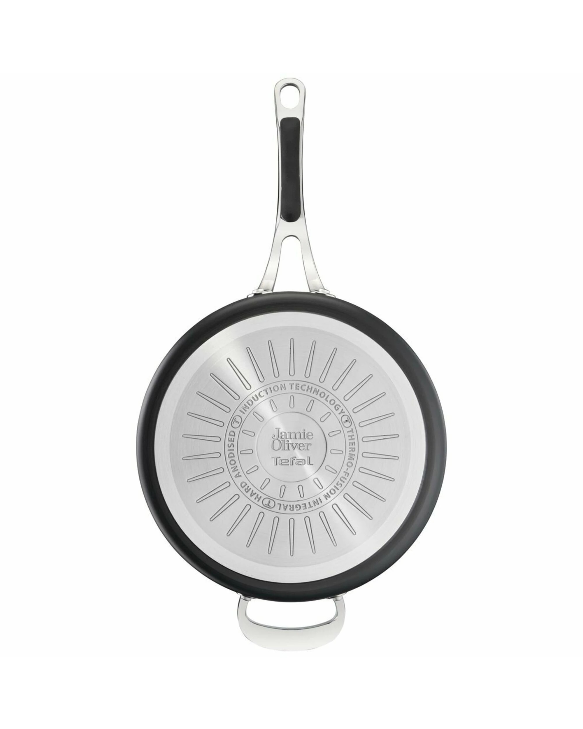 4 Tefal 26cm Jamie Oliver Cook's Classics Induction Hard Anodised Saute Pan with Lid, 4 of 5