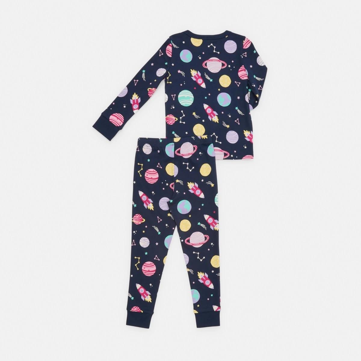 8 Rib Pyjama Set Blu Planet, 8 of 10