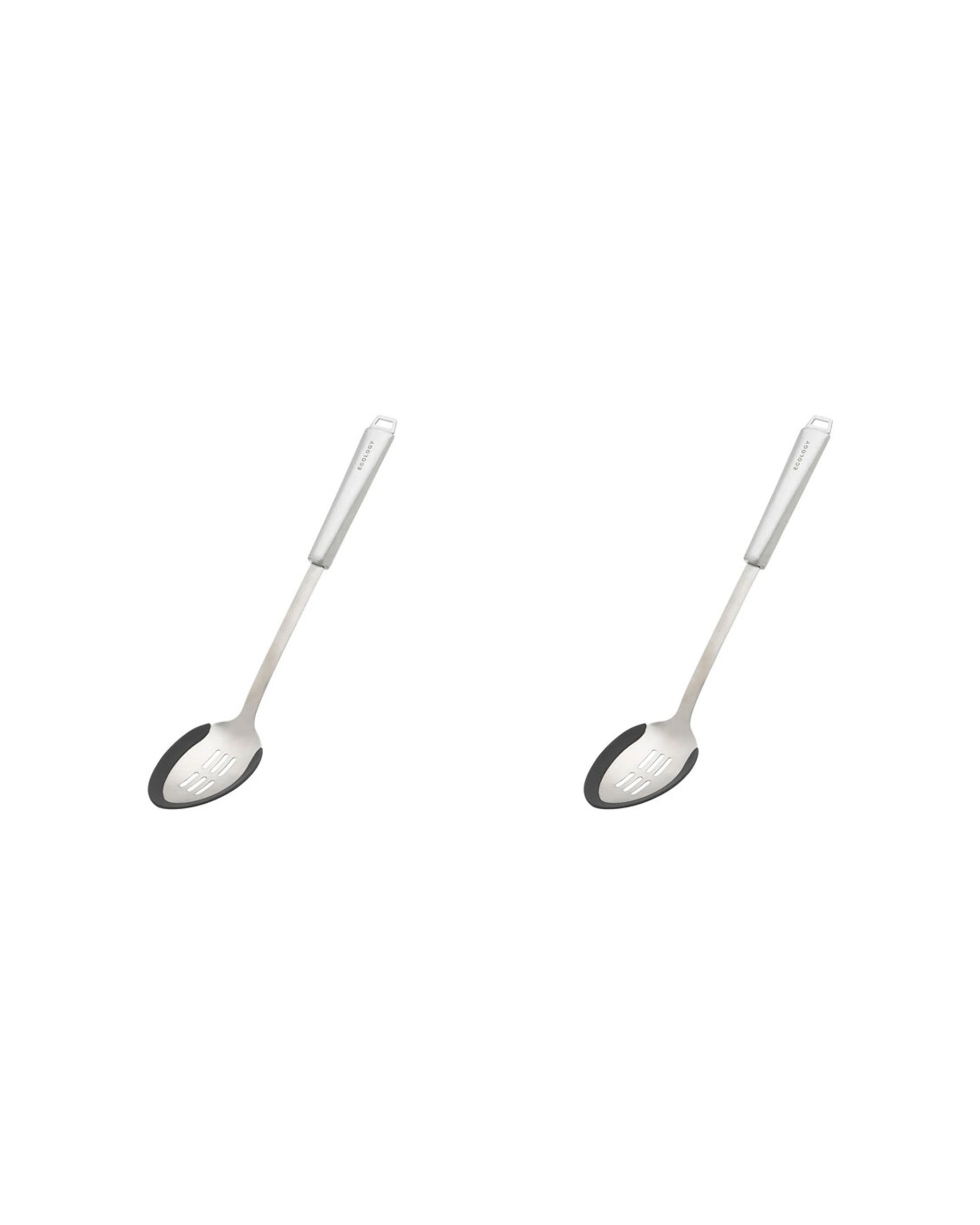 1 Ecology 2PK Provisions Silicone Edge Slotted Spoon Kitchen Utensil - Silver, 1 of 1