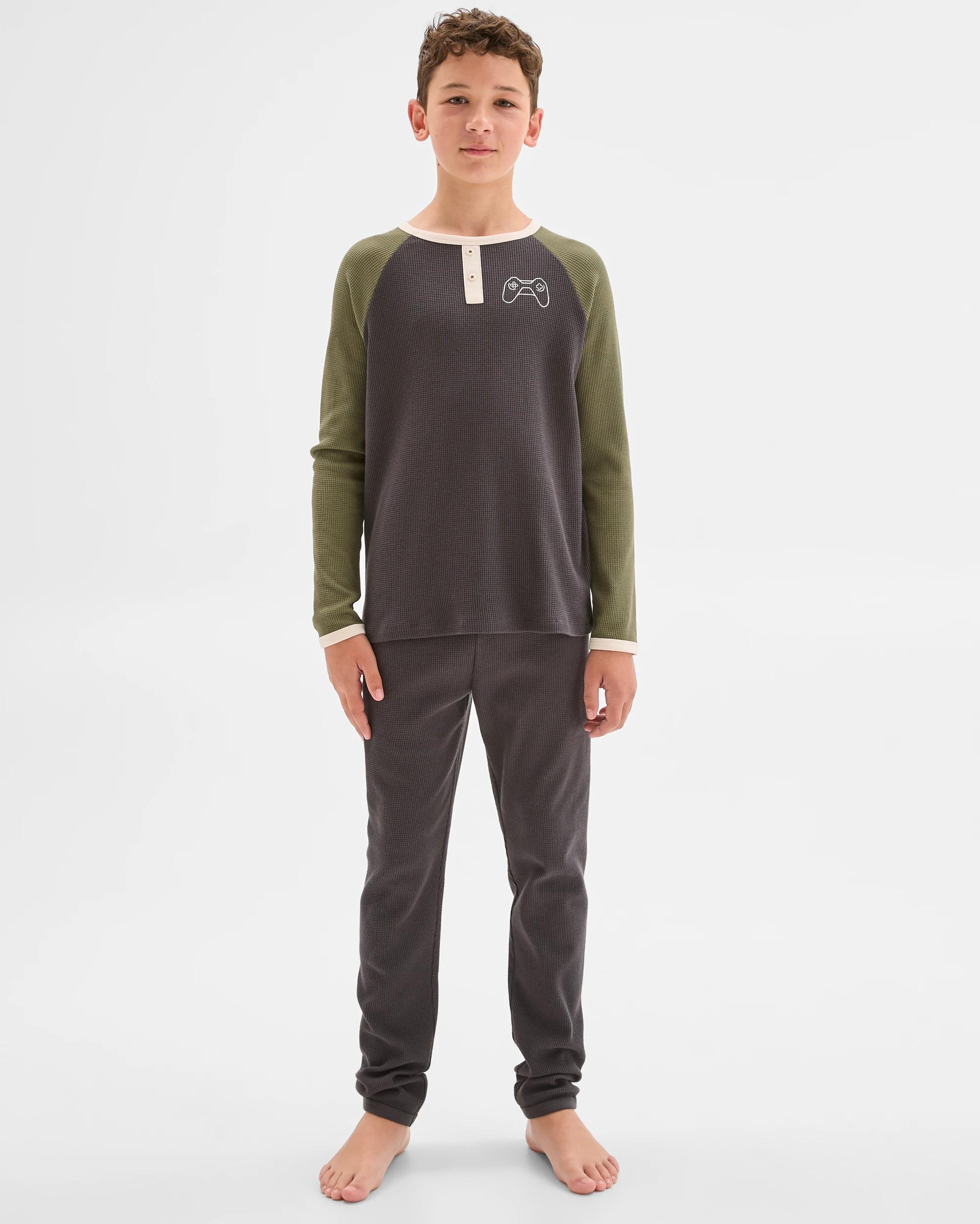 1 Target Kids Australian Cotton Older Boys Elevated Knit Pyjama Set GAMER, 1 of 7