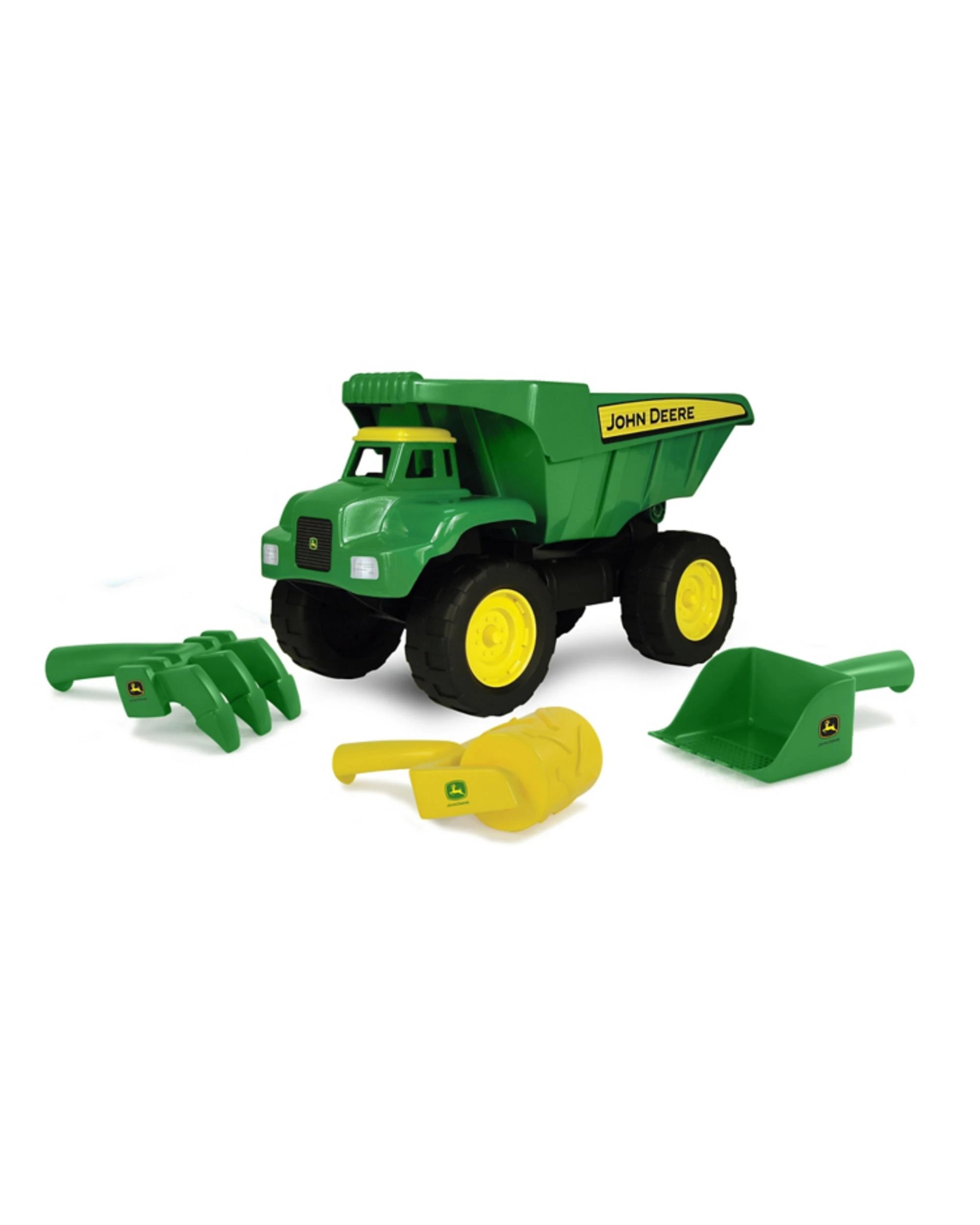 1 TOMY John Deere 38cm Dump Truck with Gardening Tools, 1 of 3