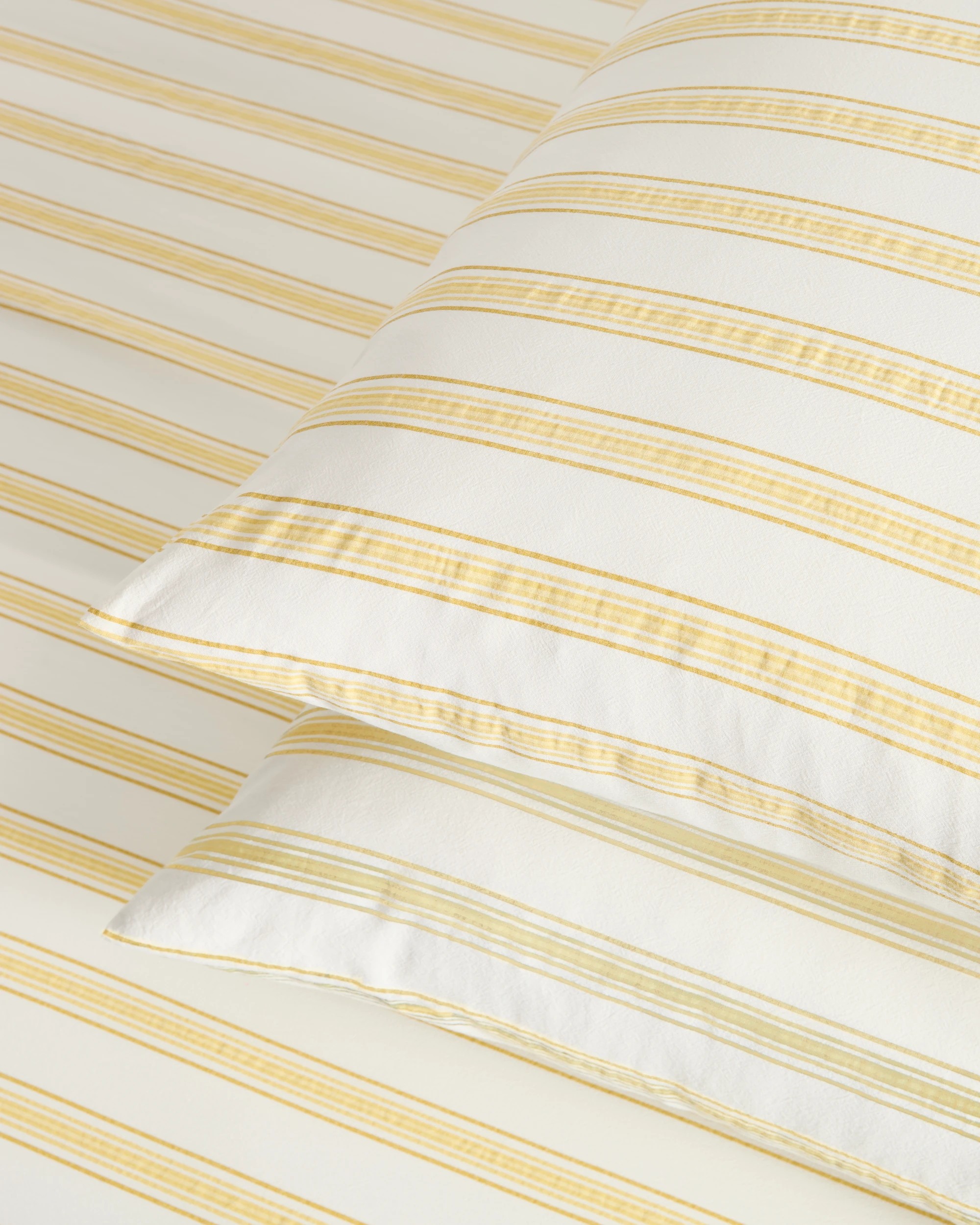 2 Arlo Stonewash Cotton Stripe Standard Pillowcases 2 Pack - One Size - Yellow, 2 of 3