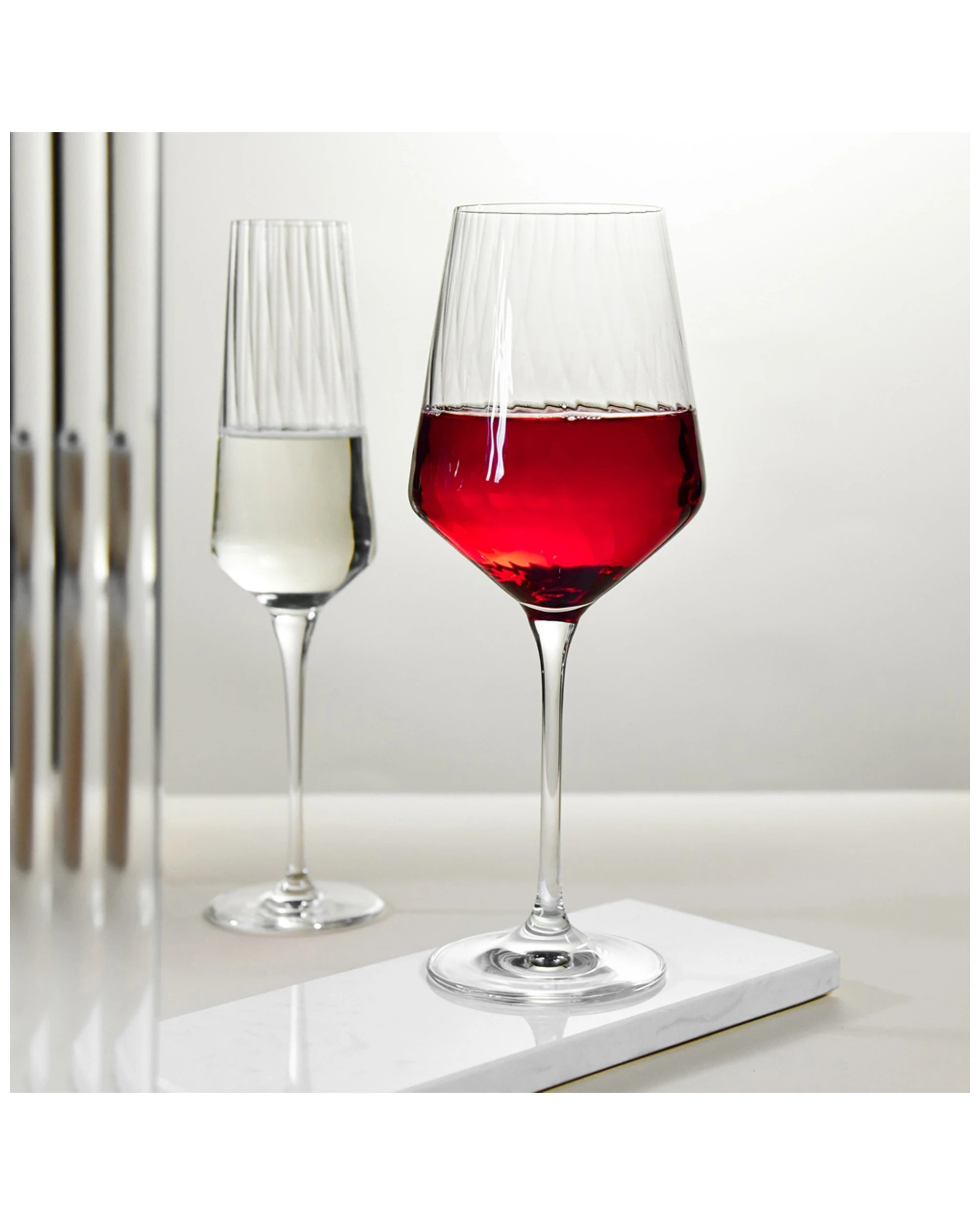 6 Krosno Avant-Garde Lumi Wine Glasses 560ml Set Of 6 Crystalline Glass Gift Box - Plain, 6 of 7