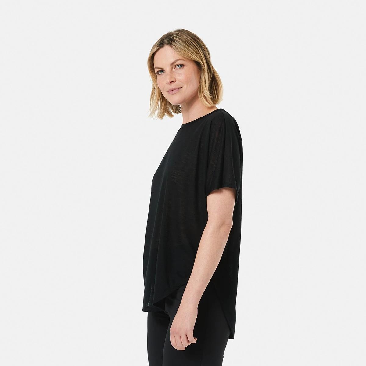 2 Active Womens Relax Sleeve T-shirt BLACK, 2 of 5